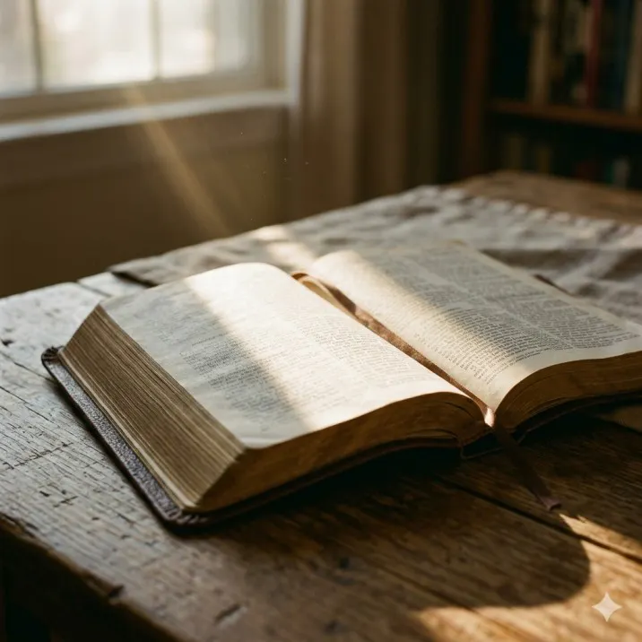 open Bible light shaft