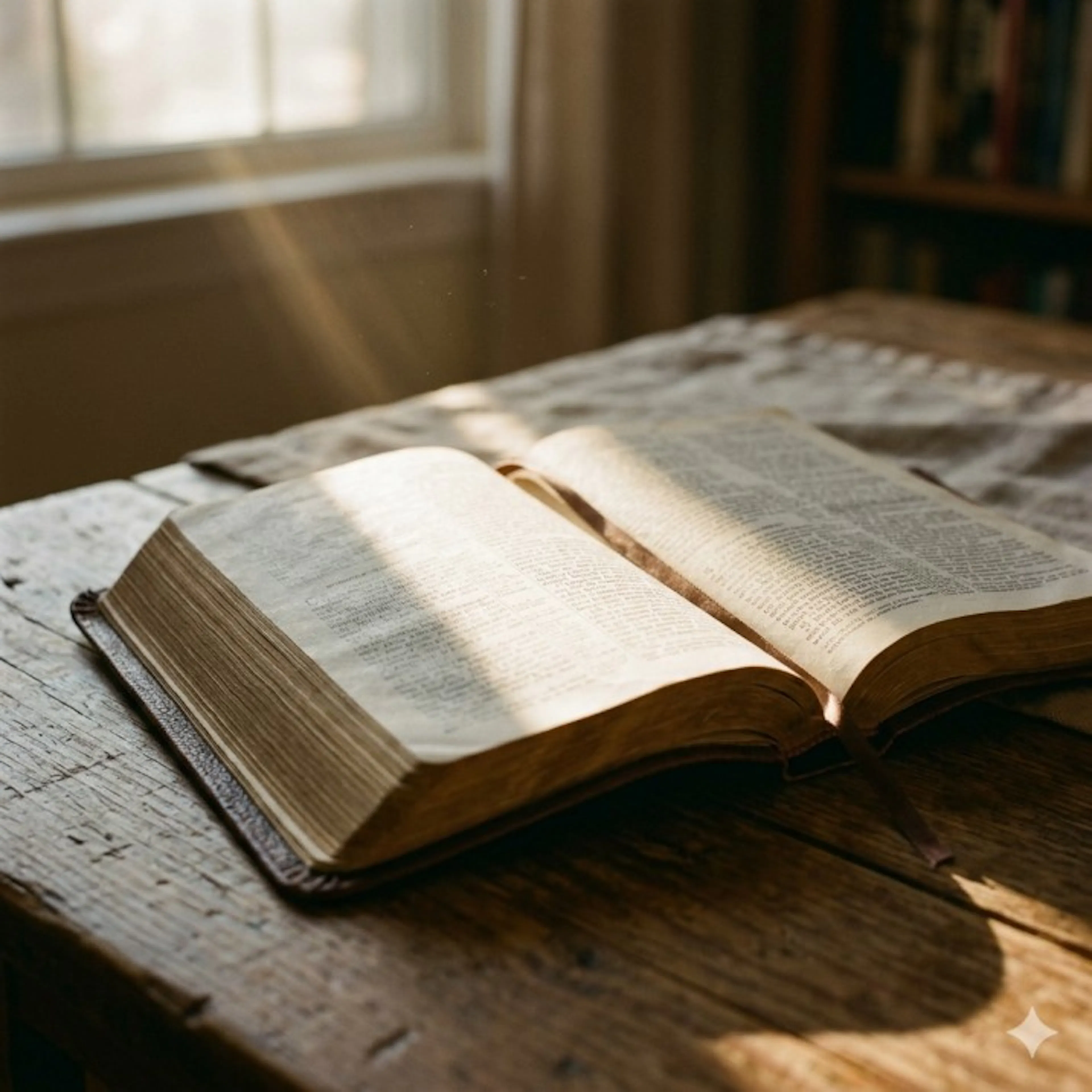 open Bible light shaft