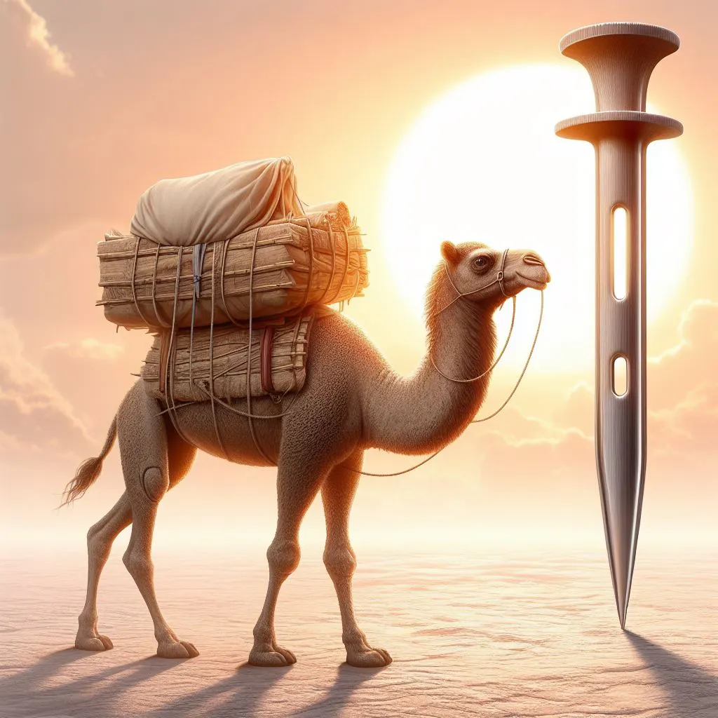 camel and needle eye