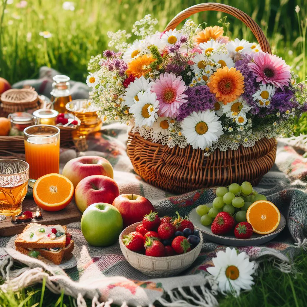 flower fruit picnic