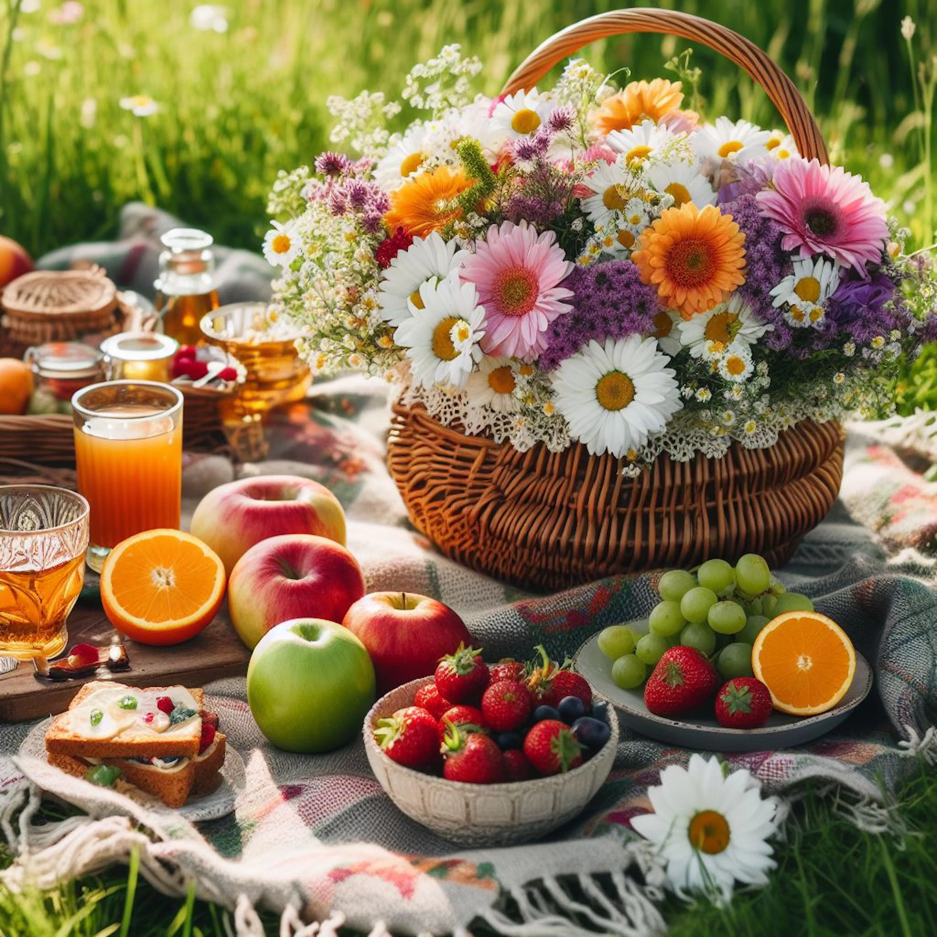 flower fruit picnic