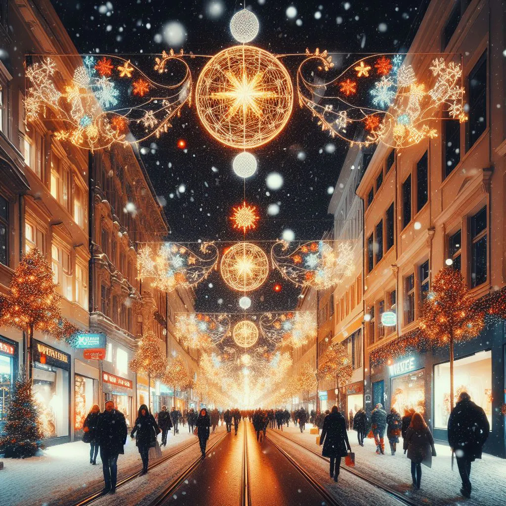Christmas street lights