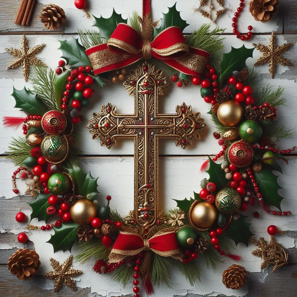 Xmas wreath with Cross