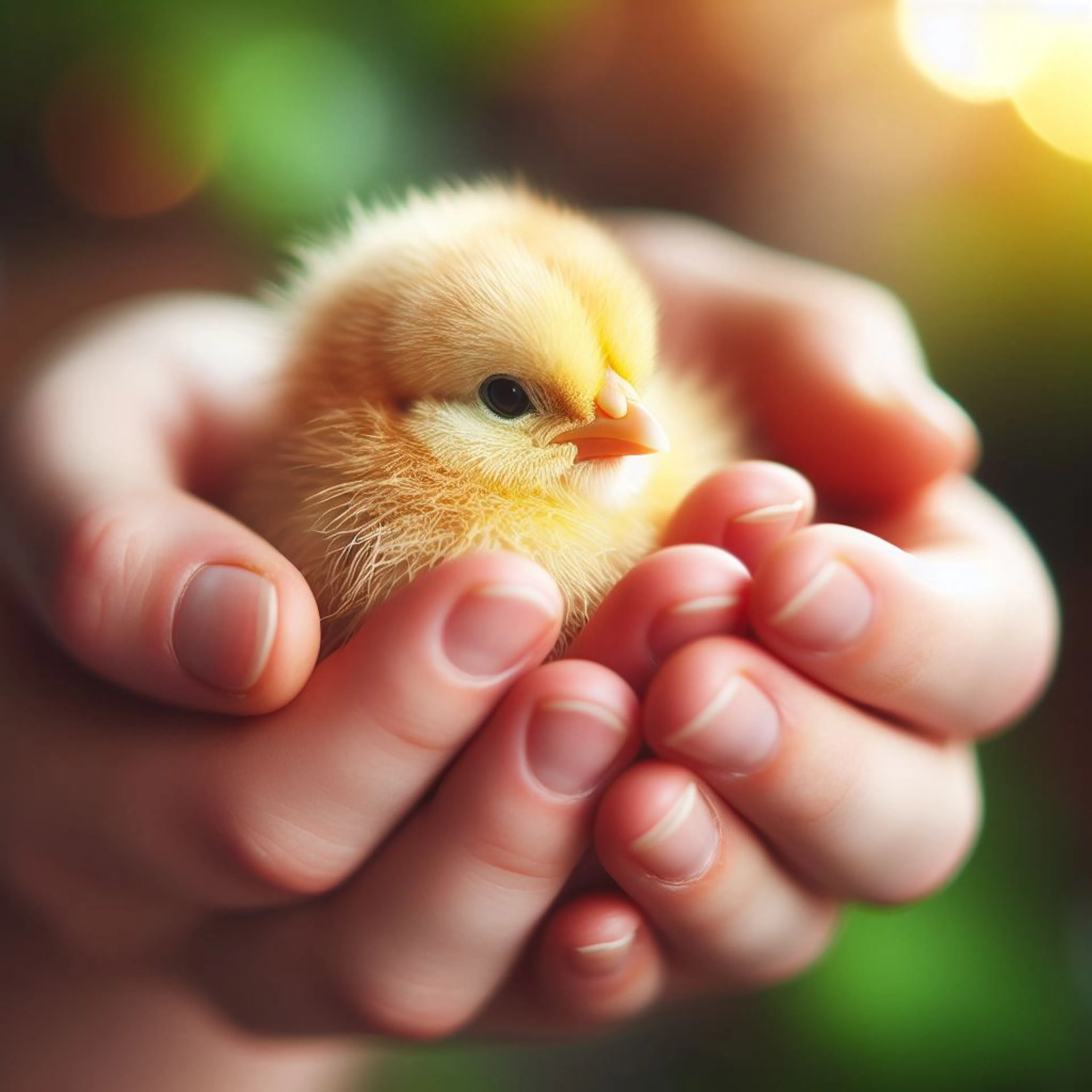 Chick in hand