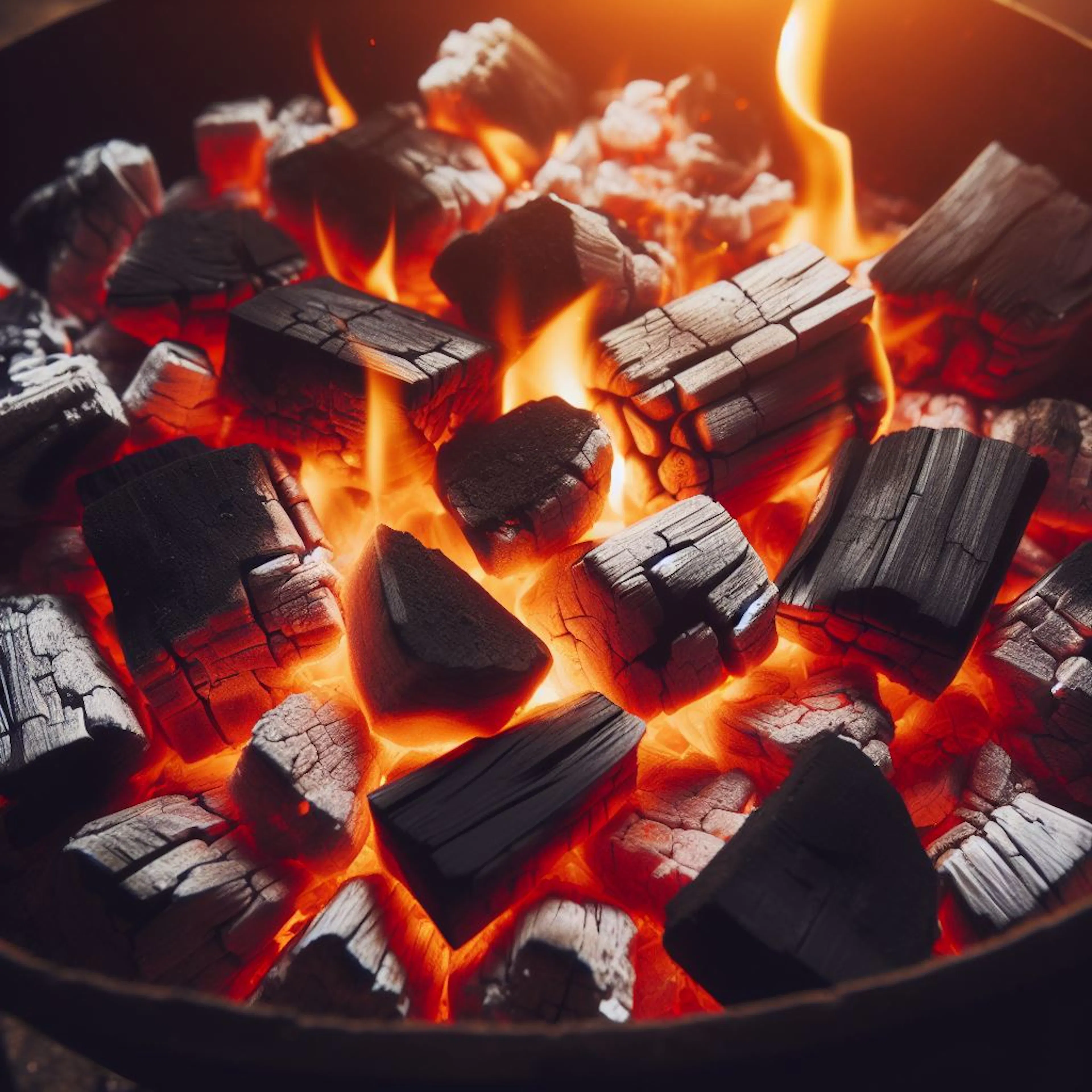 Charcoal fire