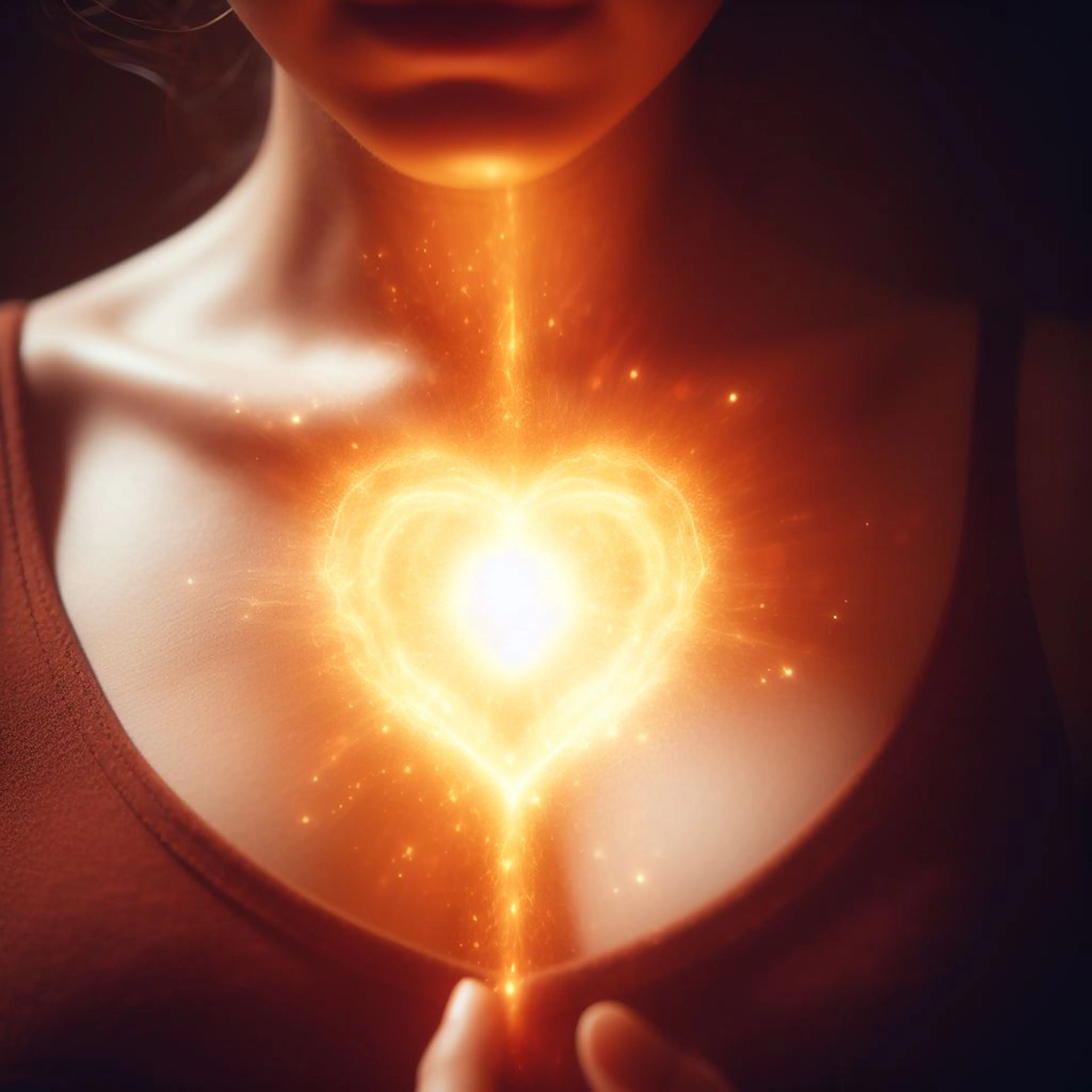 Human body emanating light