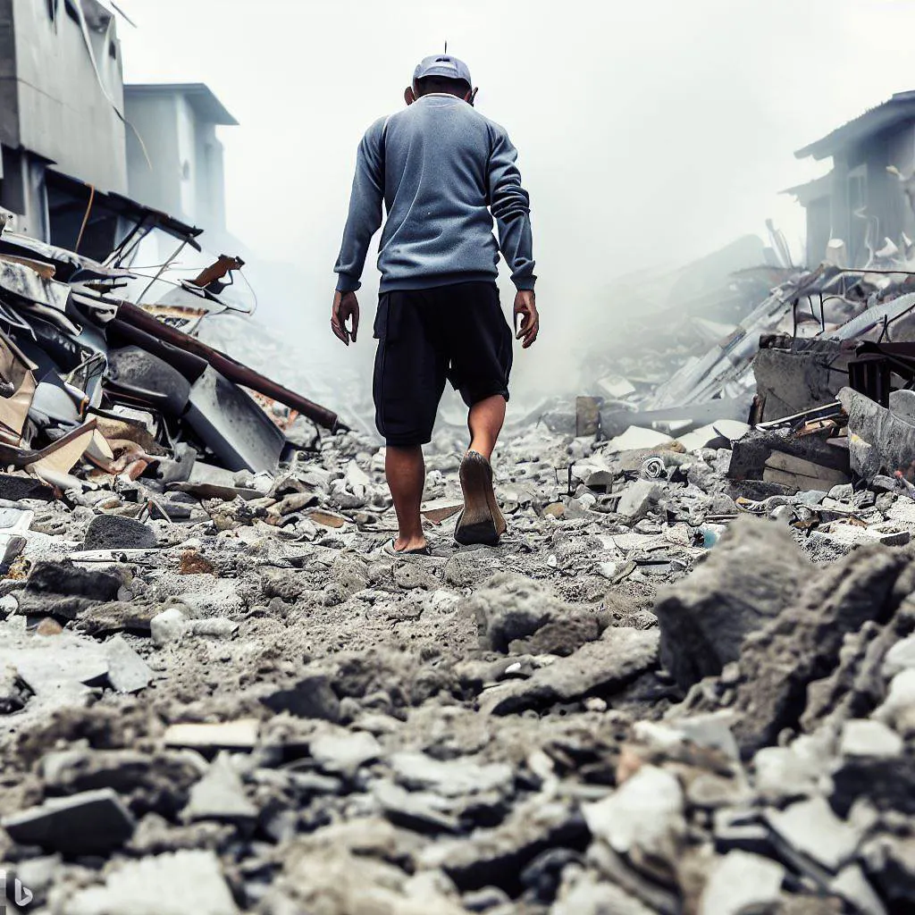 Walk through rubbles
