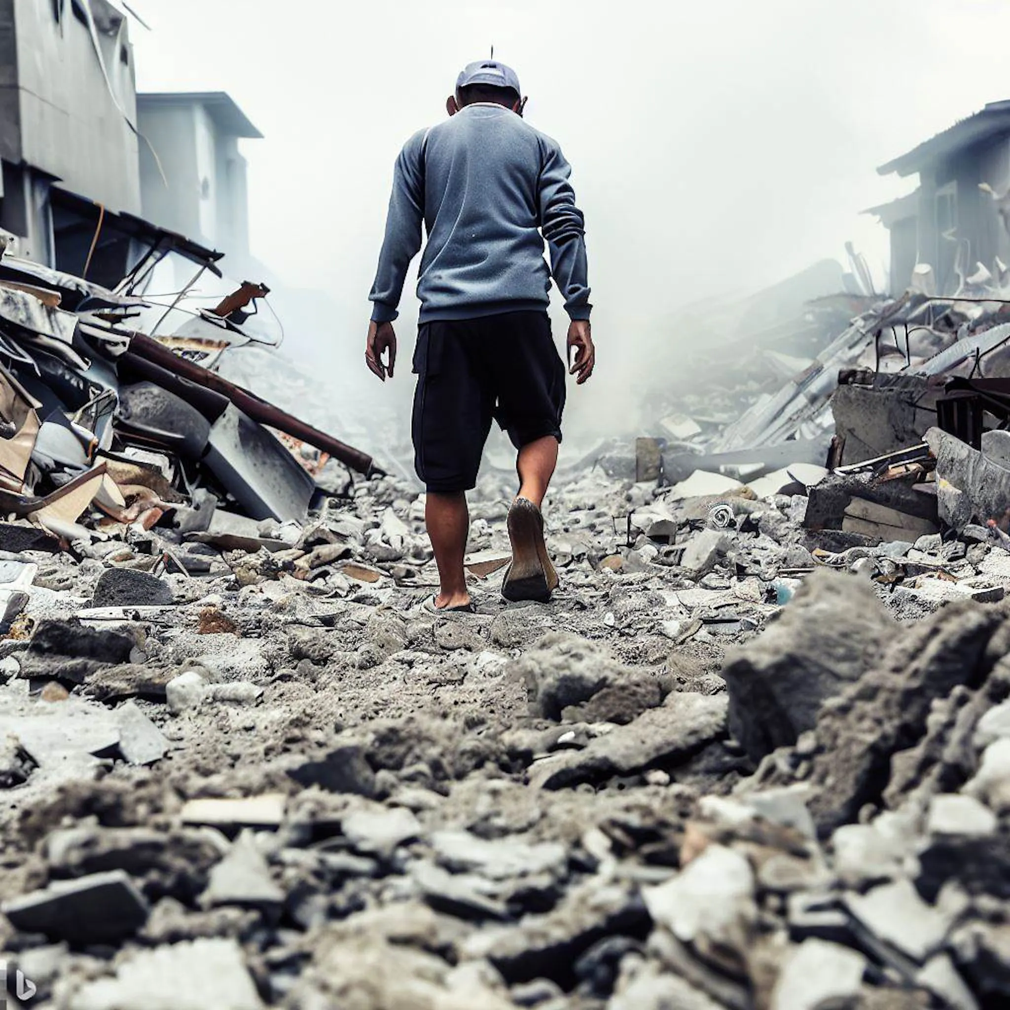 Walk through rubbles
