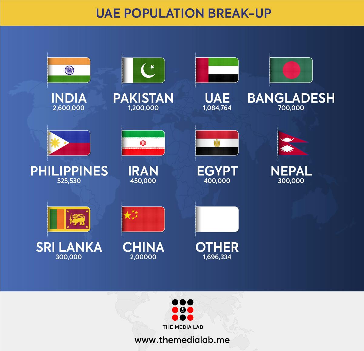 UAE Population break up 2019