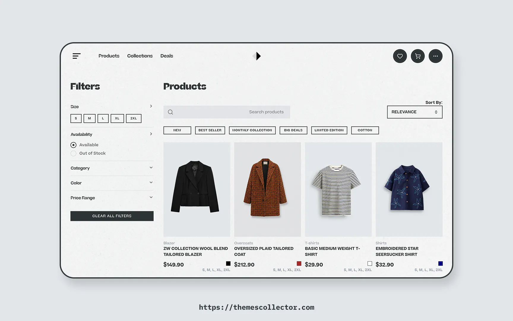 Cloth Store products preview