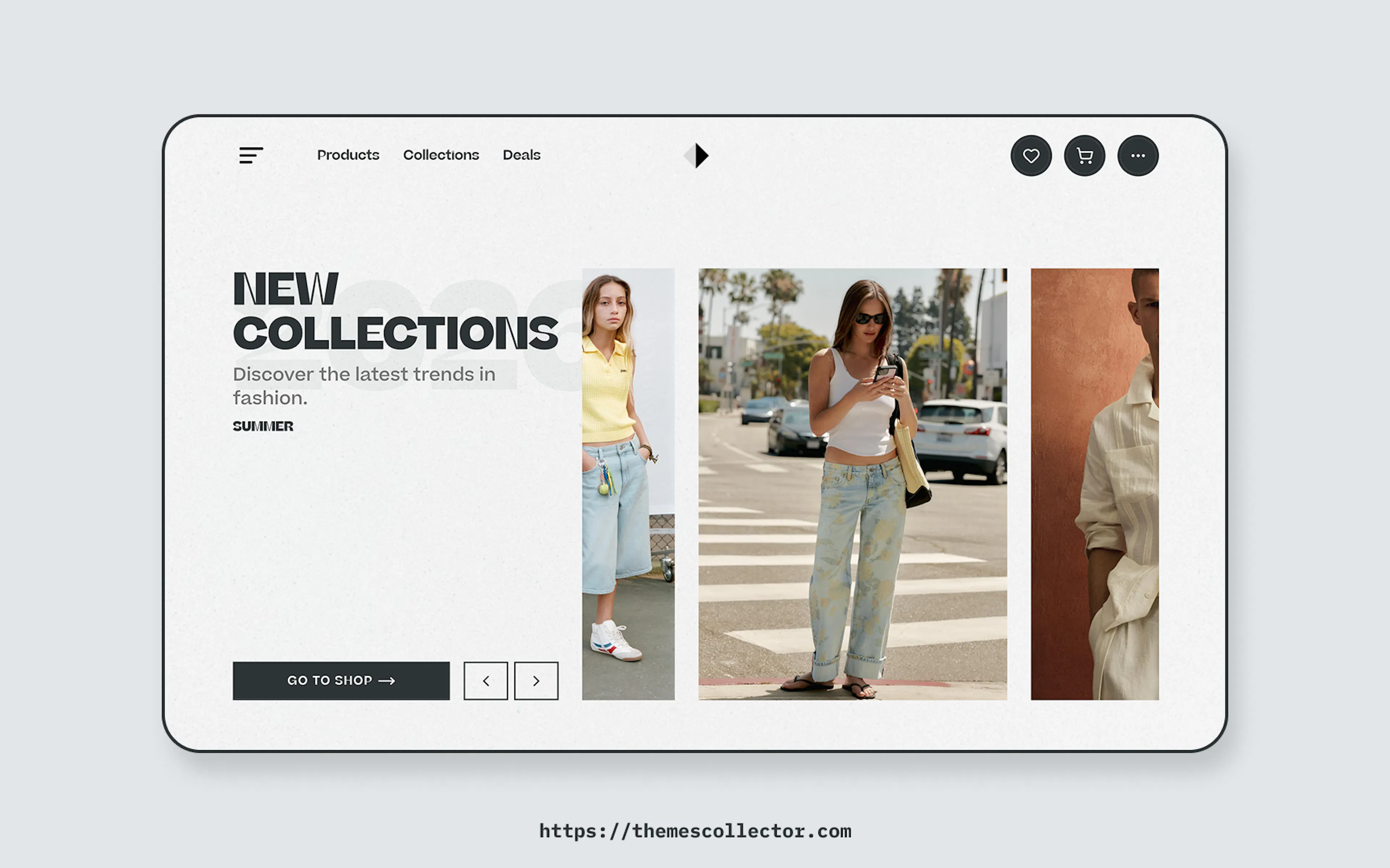 Cloth Store homepage preview