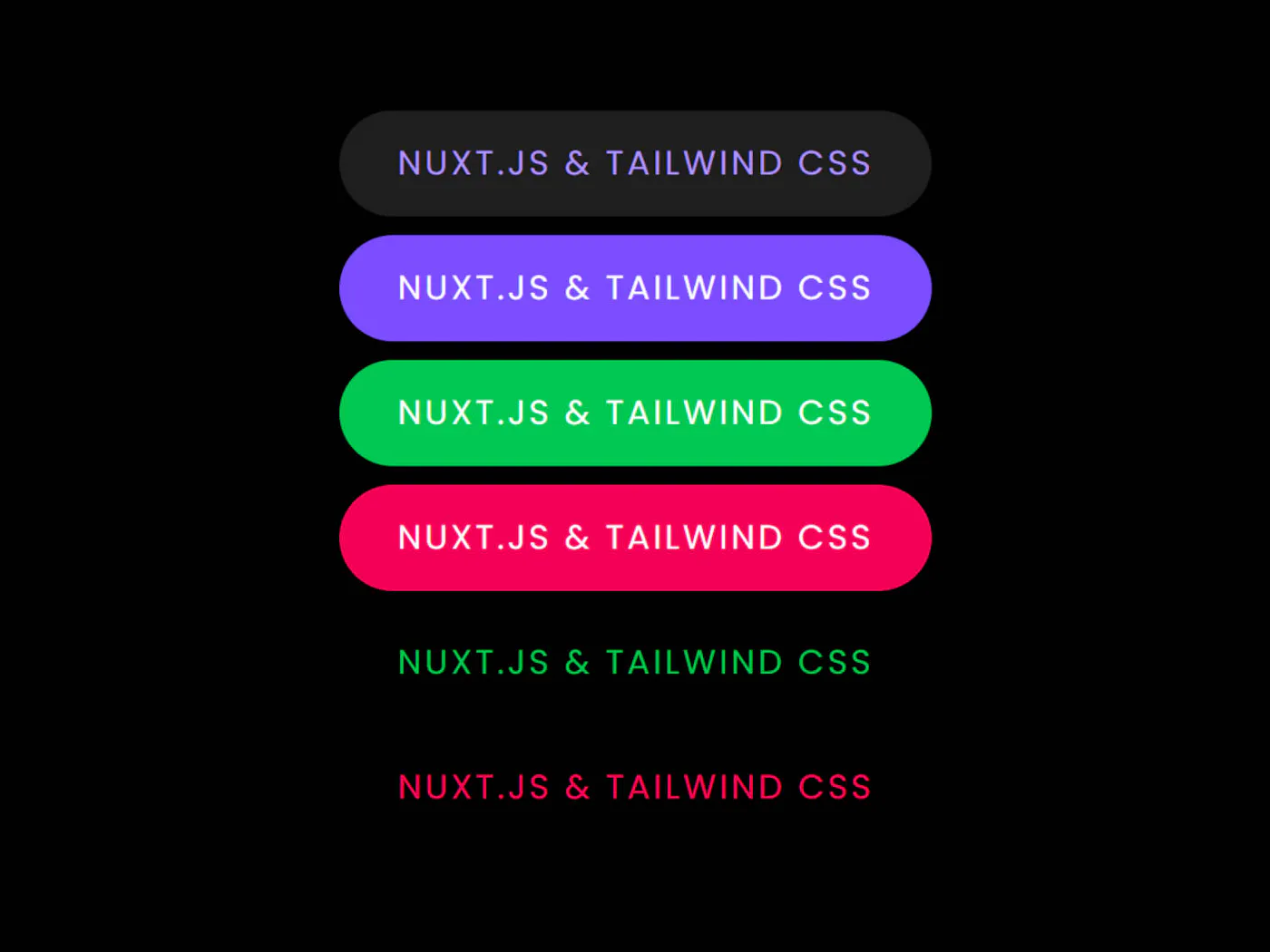 Buttons with Nuxt & Tailwind CSS
