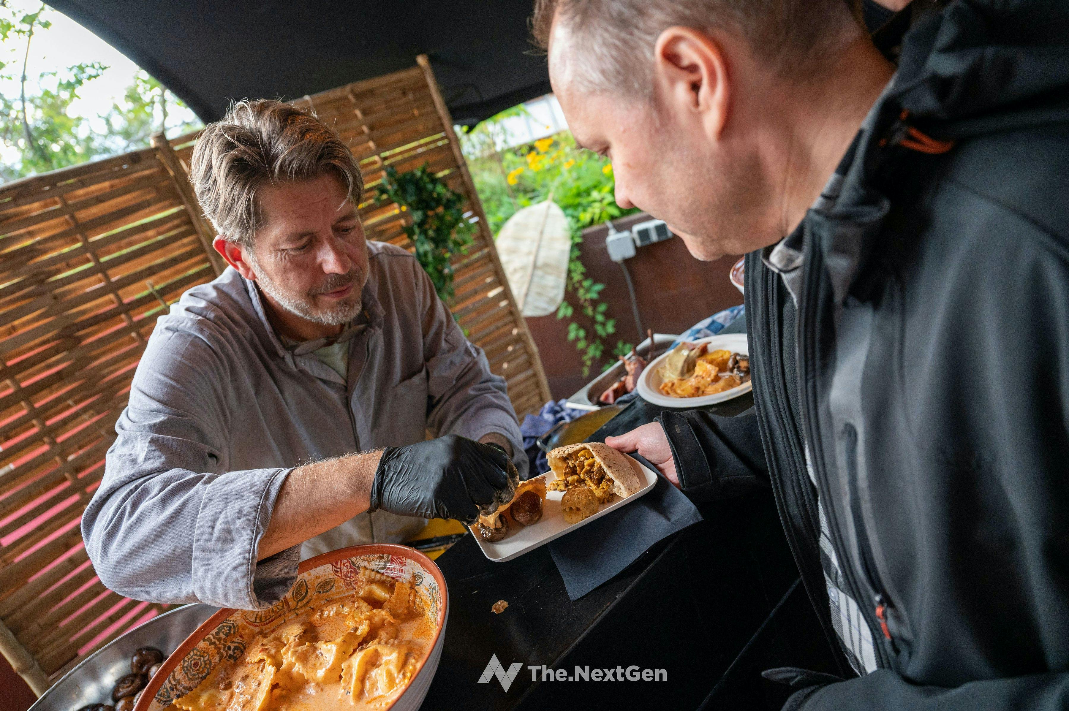 Buffet bij het summerevent.