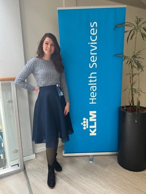 foto van Charlotte Keulen bij KLM.