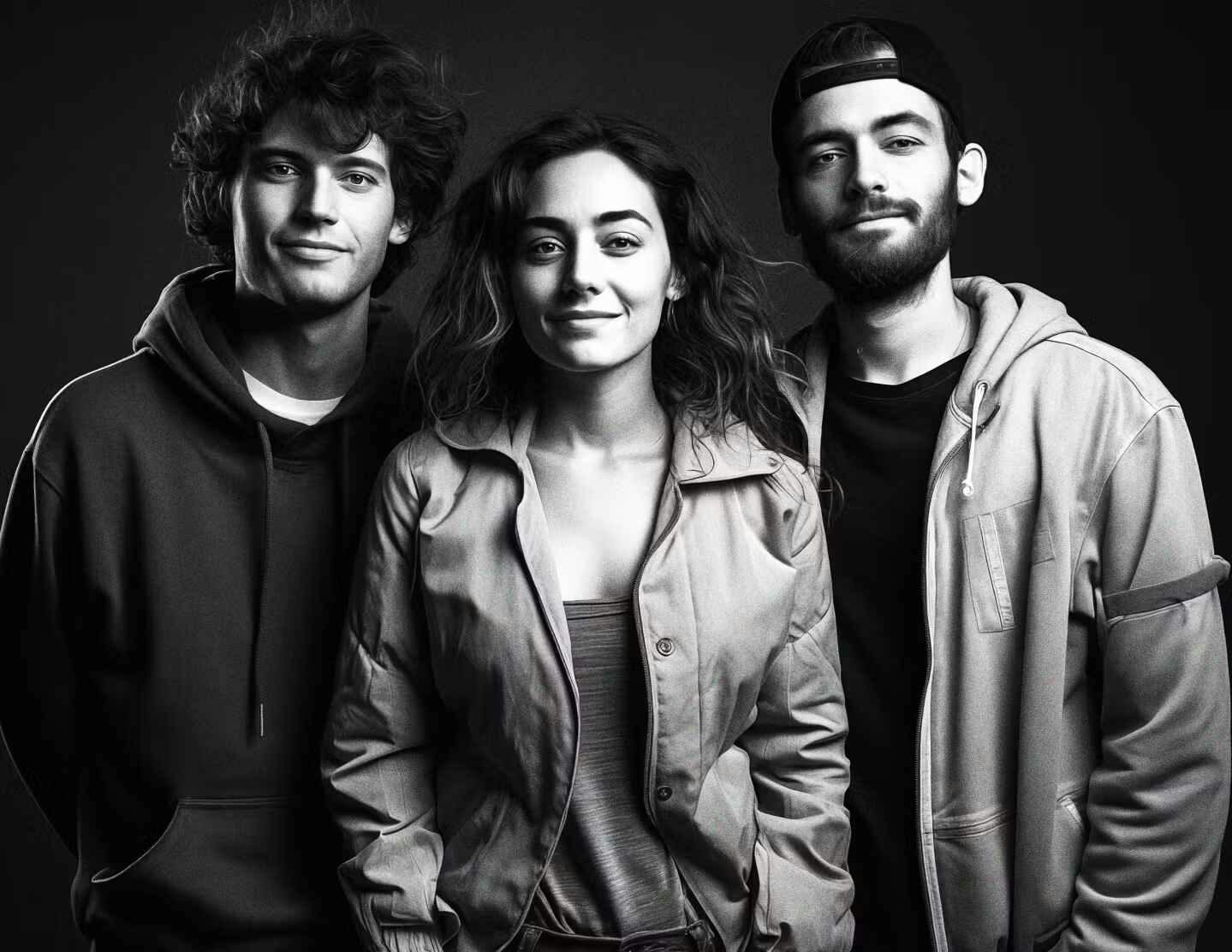 Drie IT-specialisten van The NextGen: twee mannen en één vrouw in een groepssetting.