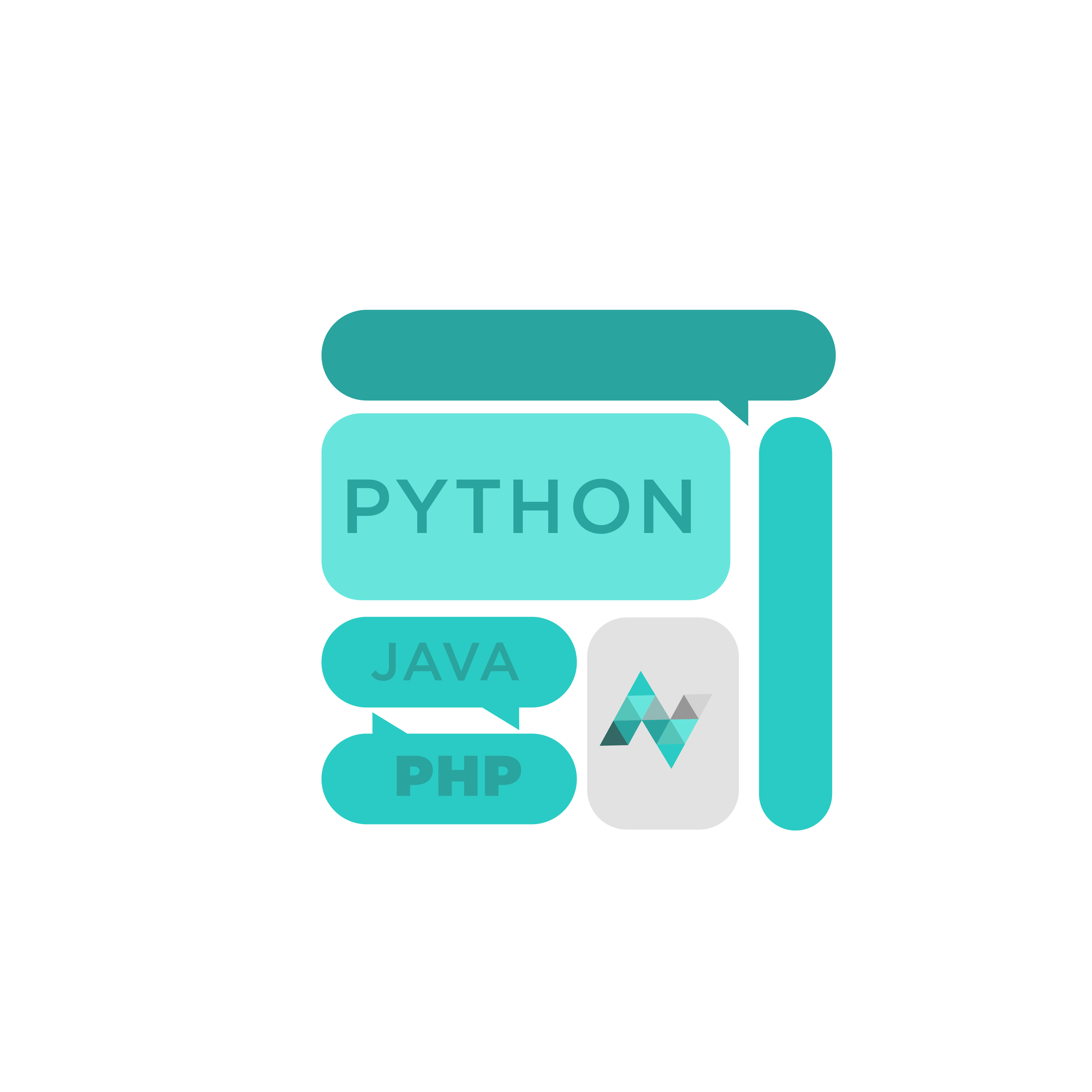 Icoontjes van python, java, php en the.nextgen