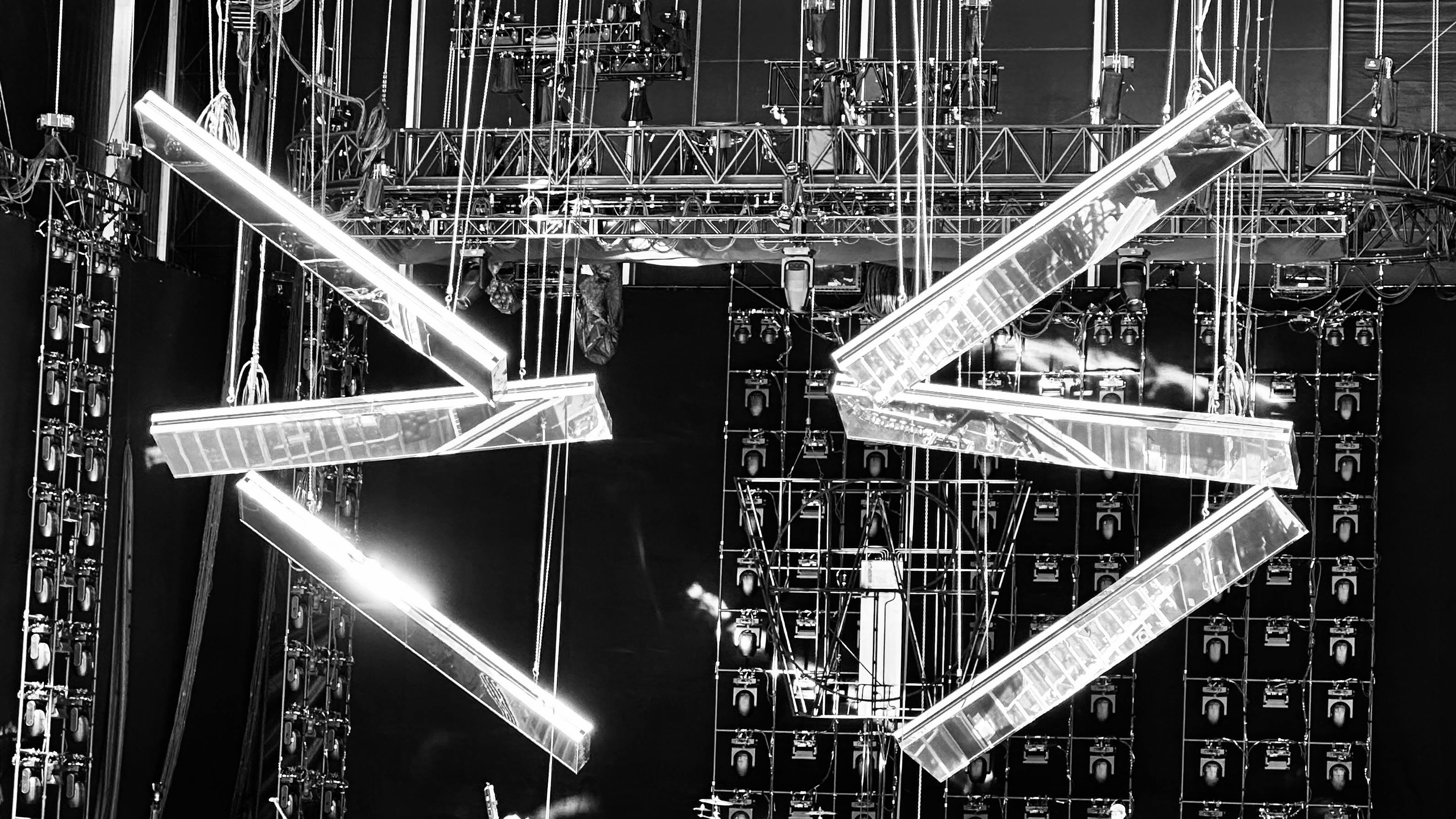 Muse's Articulating Mirror Boxes Floating In The Sun