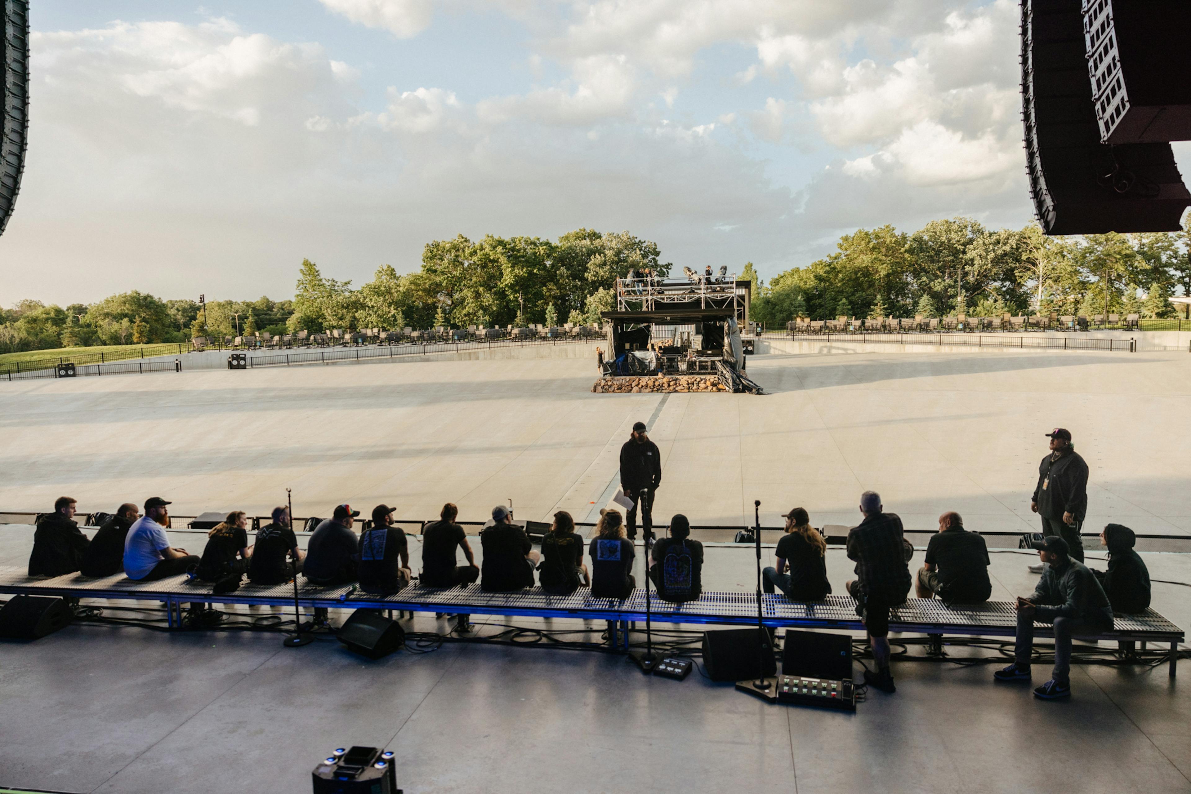 The Crew Preparing For Rehearsals