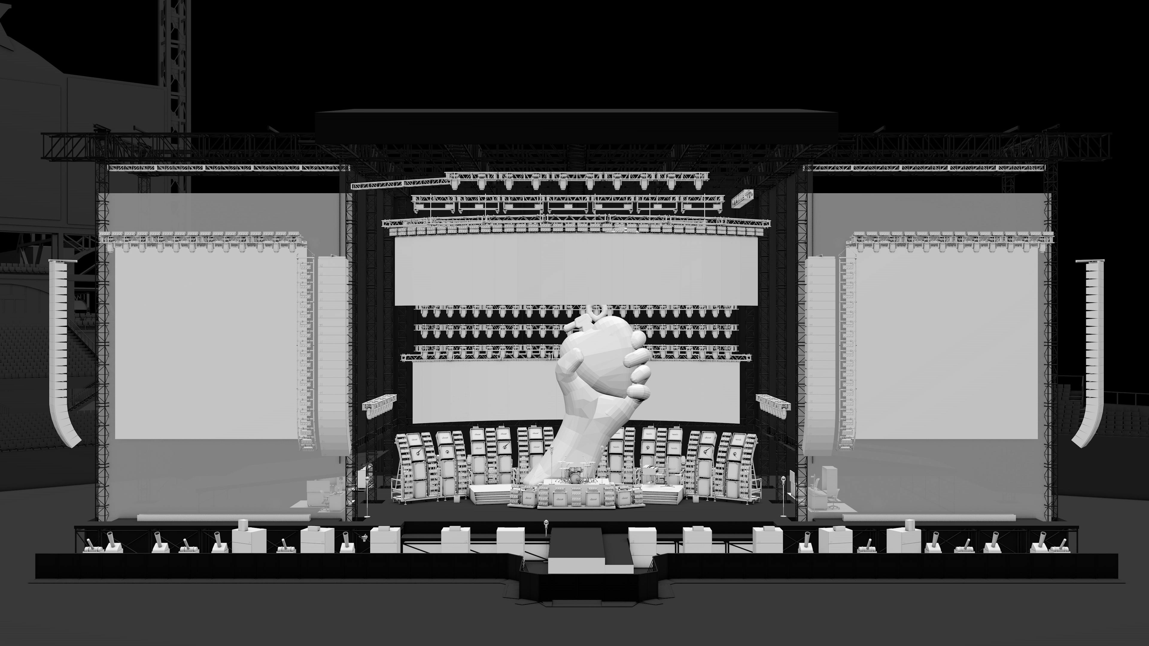 Grey Scale Render of American Idiot