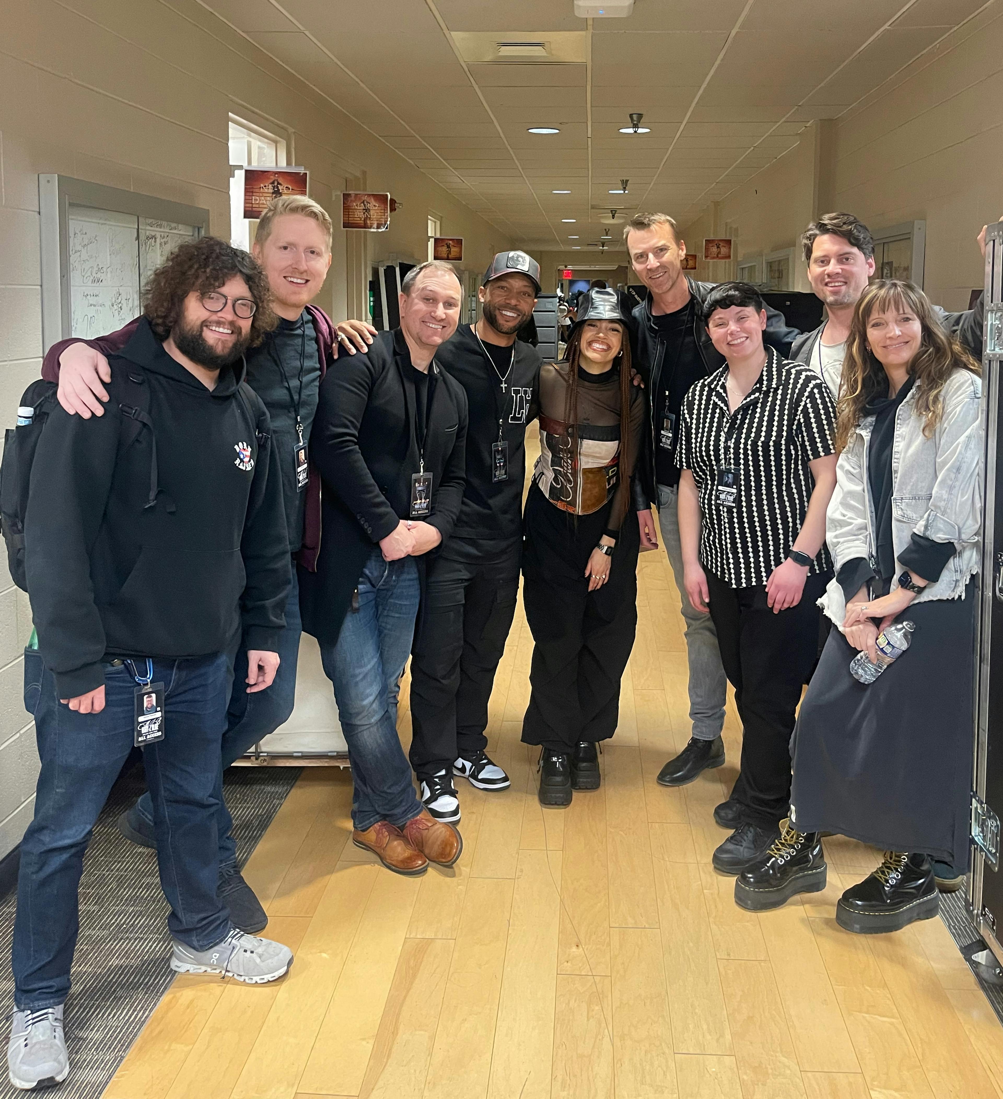 The Creative Team backstage