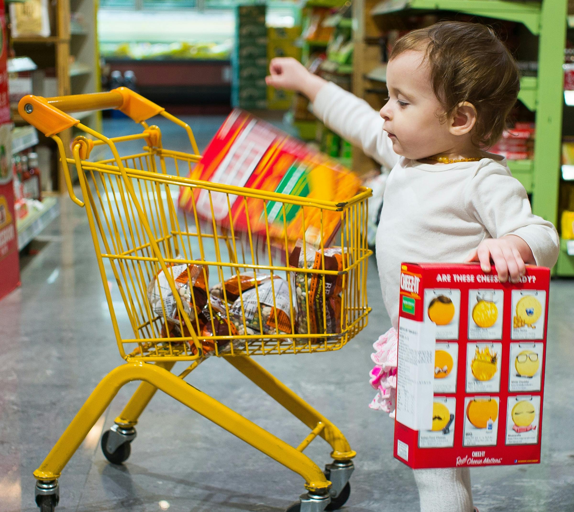 Child in supermarket