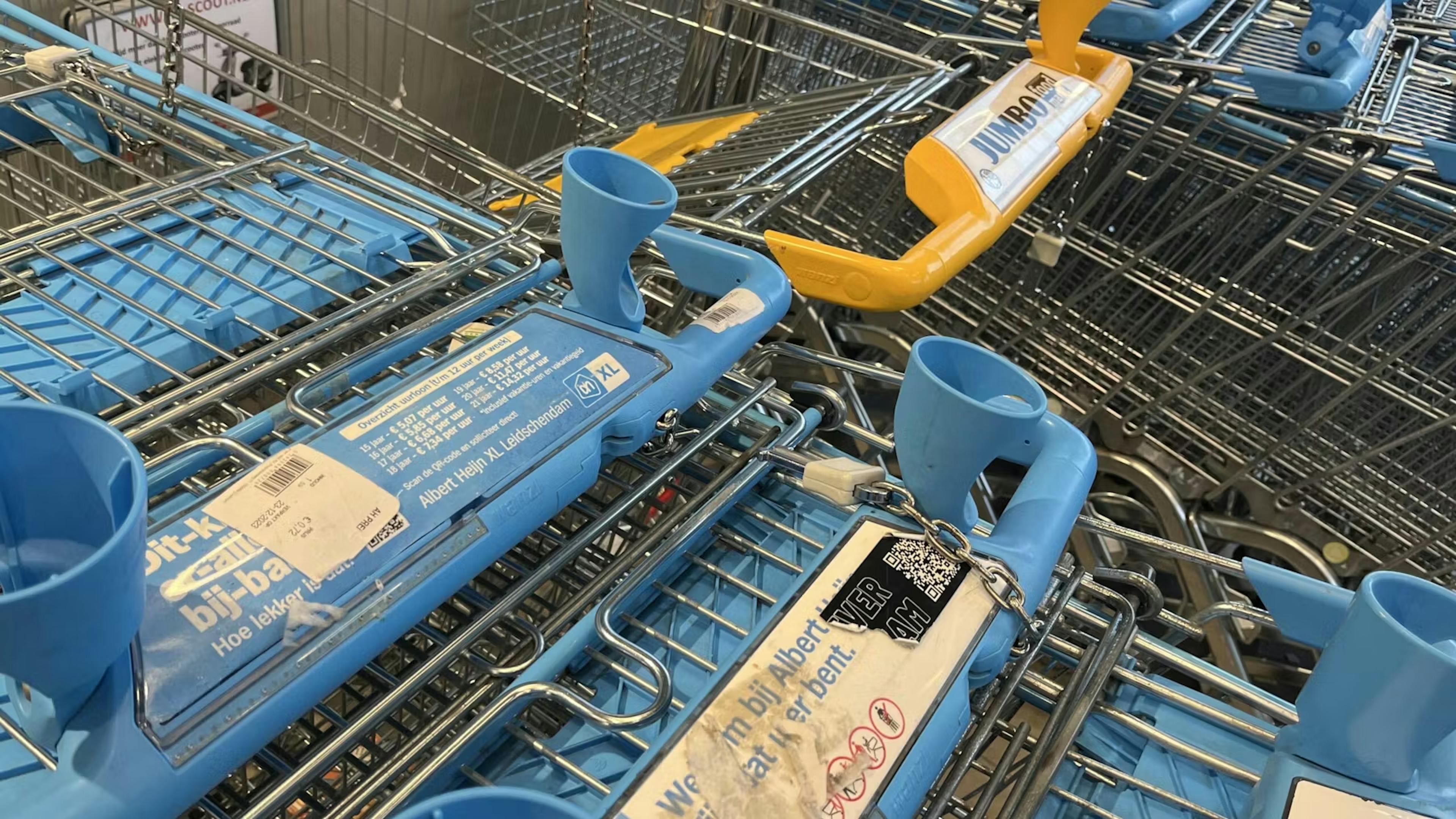 Shopping carts Albert Heijn and Jumbo
