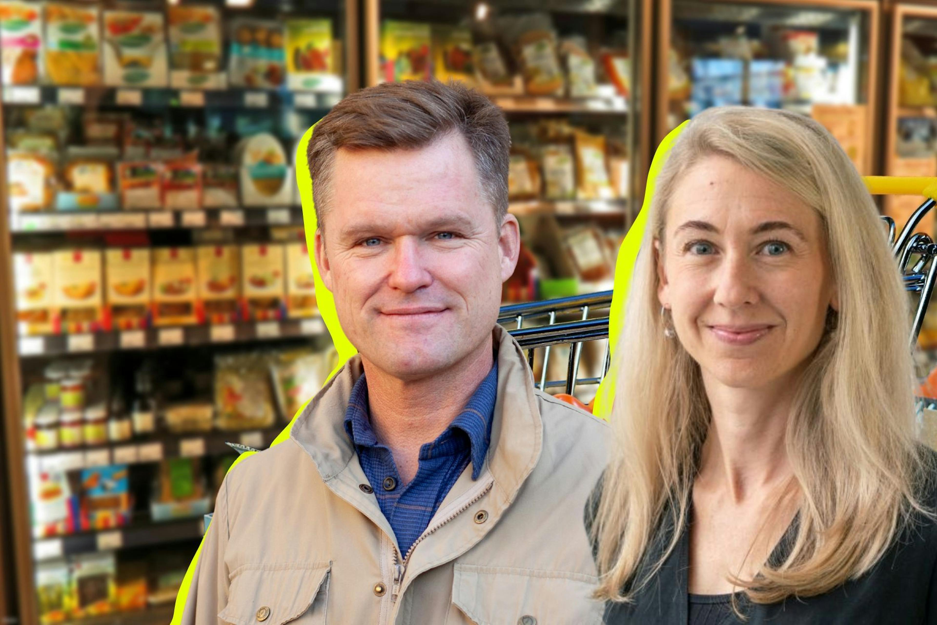 Gustaf Lind, generalsekreterare på Världsnaturfonden WWF och Malin Jonell, forskare vid Beijerinstitutet. Foto: Saga Sandin/pressbild.