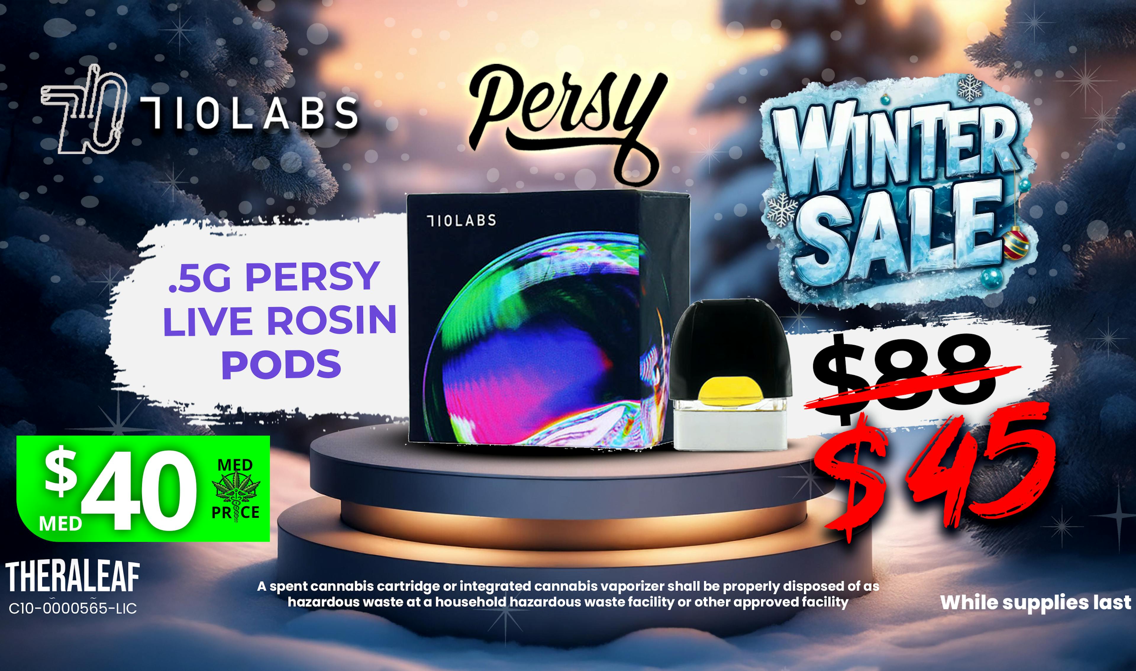 710 Labs Persy Rosin Pods $40