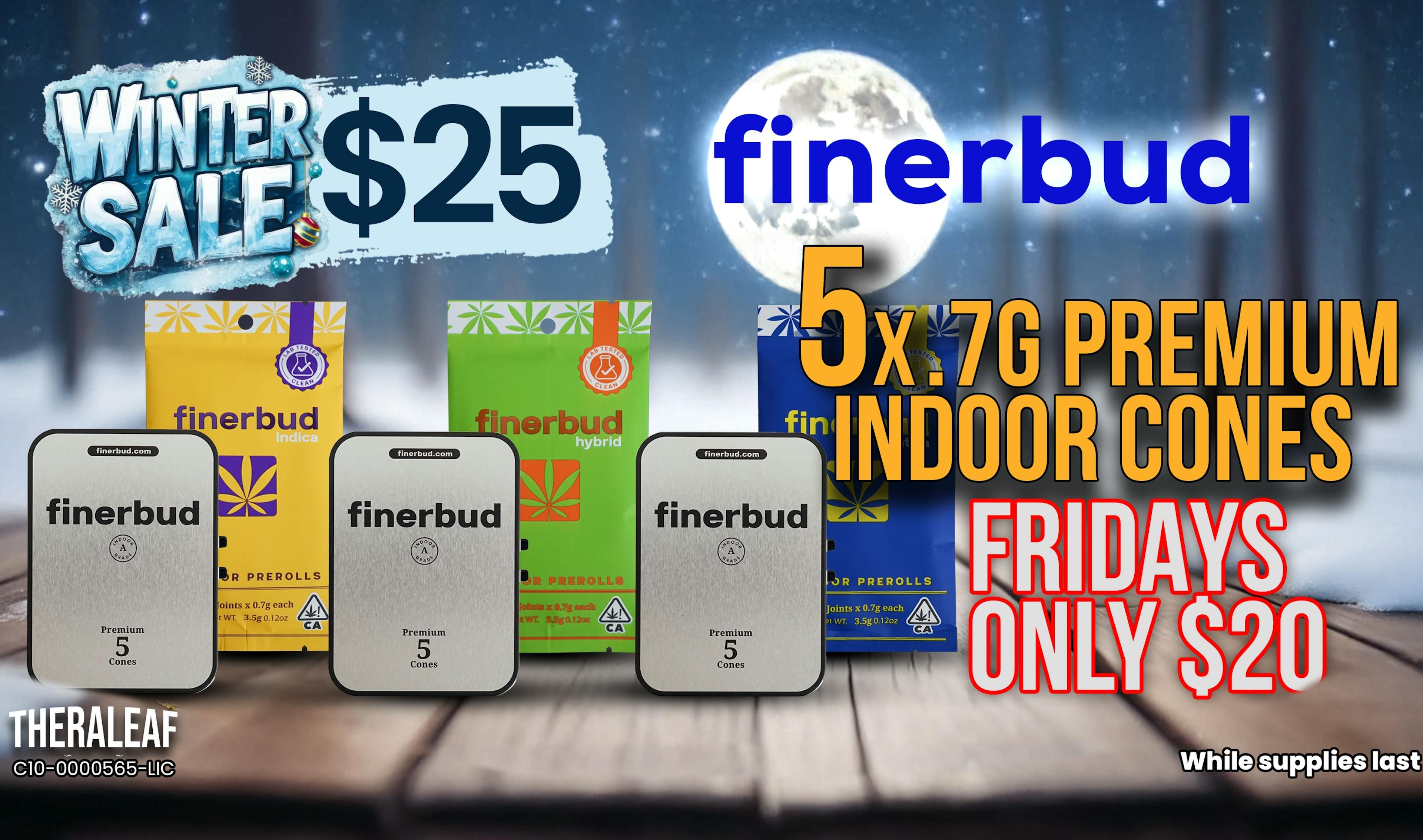 Finerbud Premium Indoor Cones 5 Pack