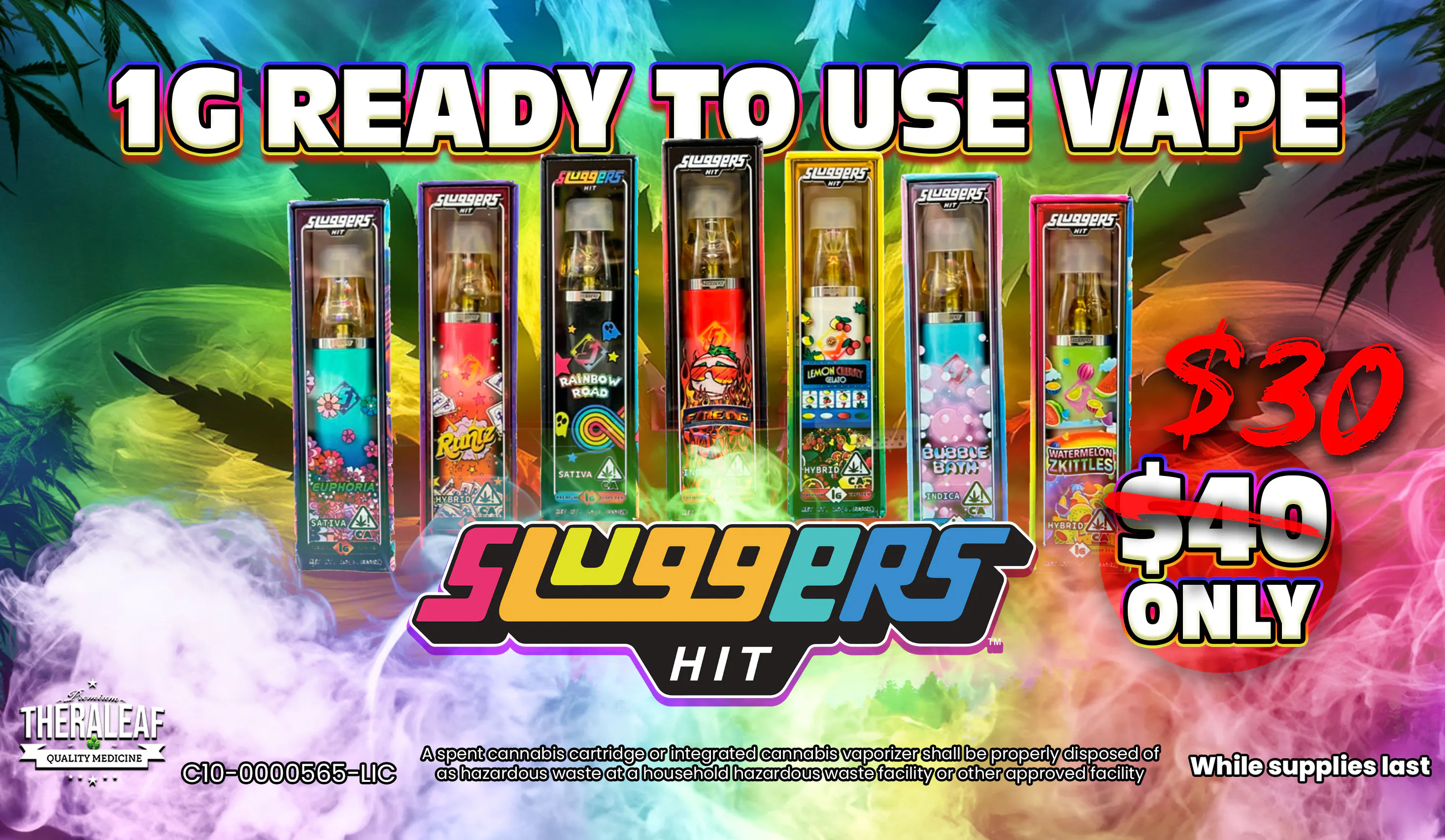 SLUGGERS CARTS 1G READY TO USE SLUGGERS CARTS 1G READY TO USE