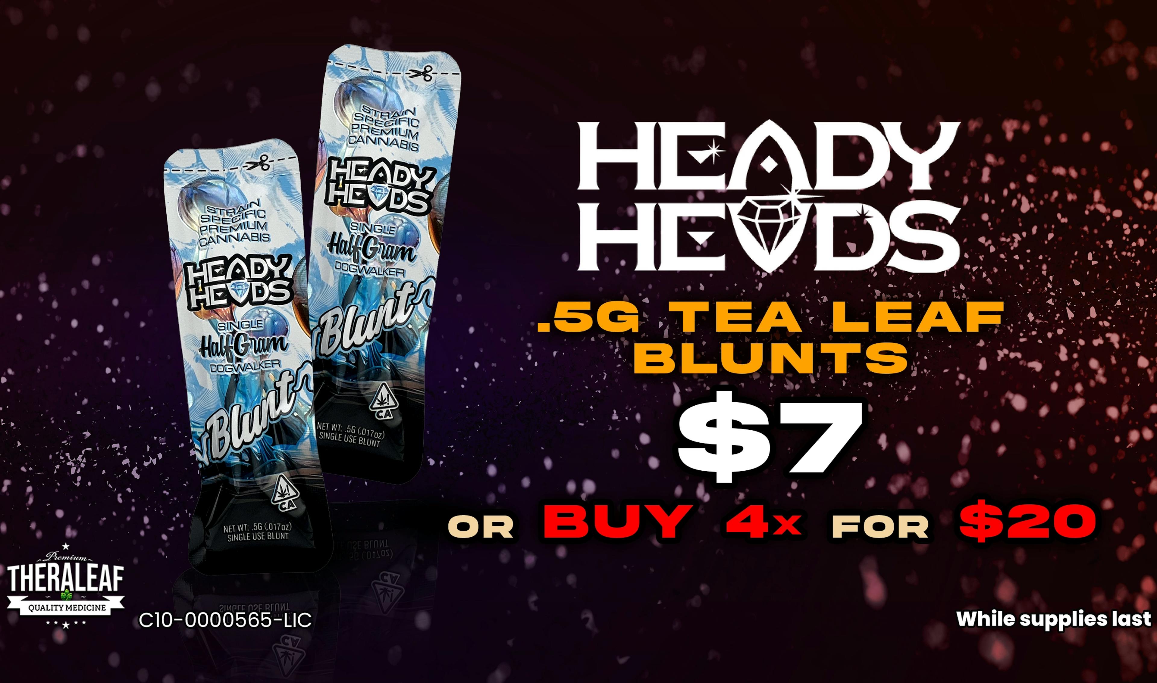 Heady Heads Tea Leaf Blunts $7