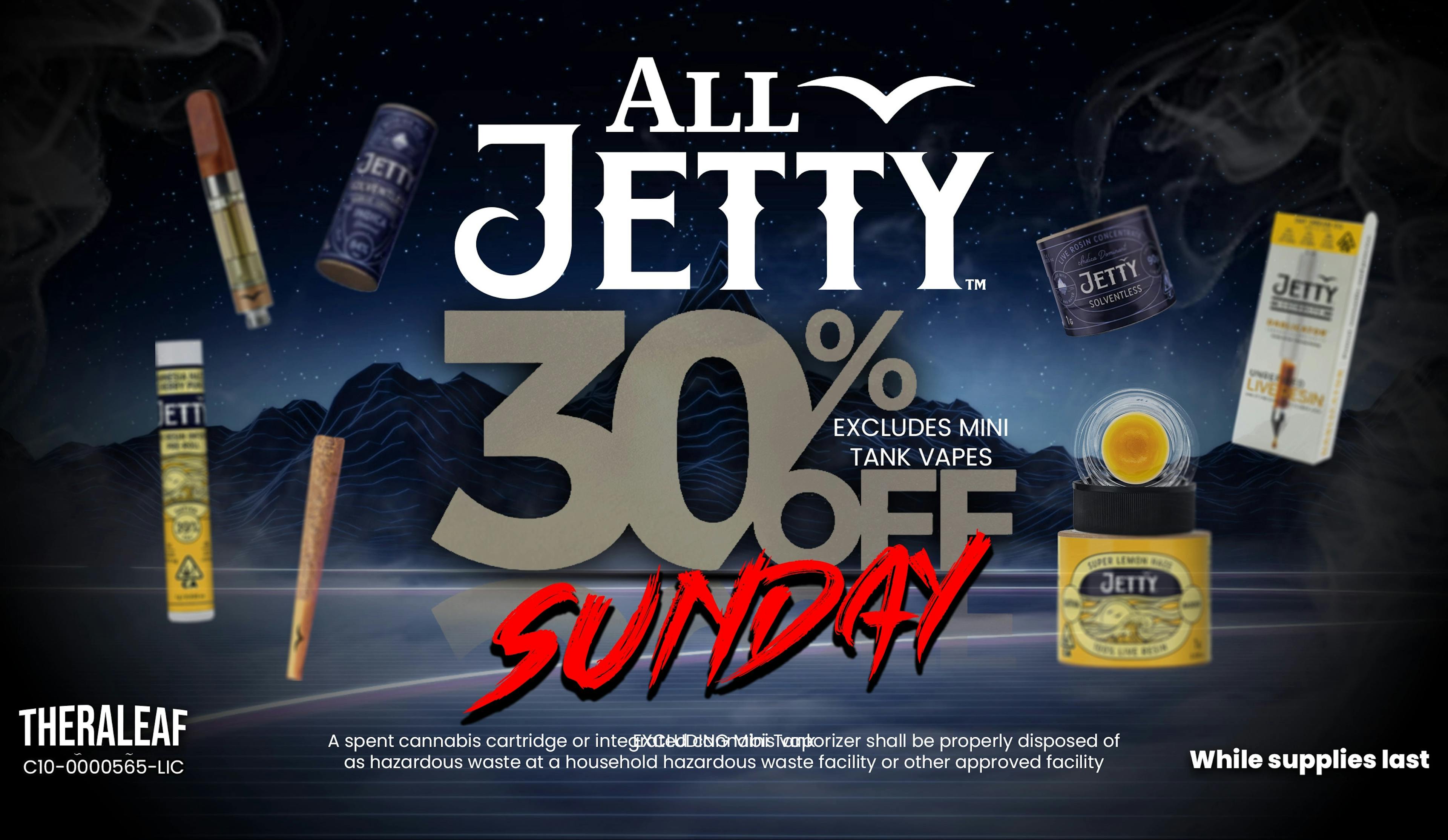 30% off All Jetty Vapes and Rosin