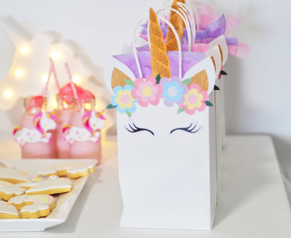 Printable Treat Bag toppers Unicorn Birthday Party Unicorn Poop Label -  Design My Party Studio