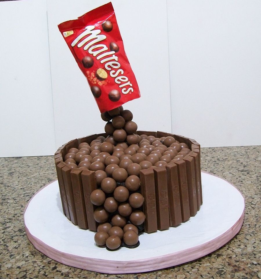 Malted chocolate cake recipe topped with Maltesers | delicious. magazine