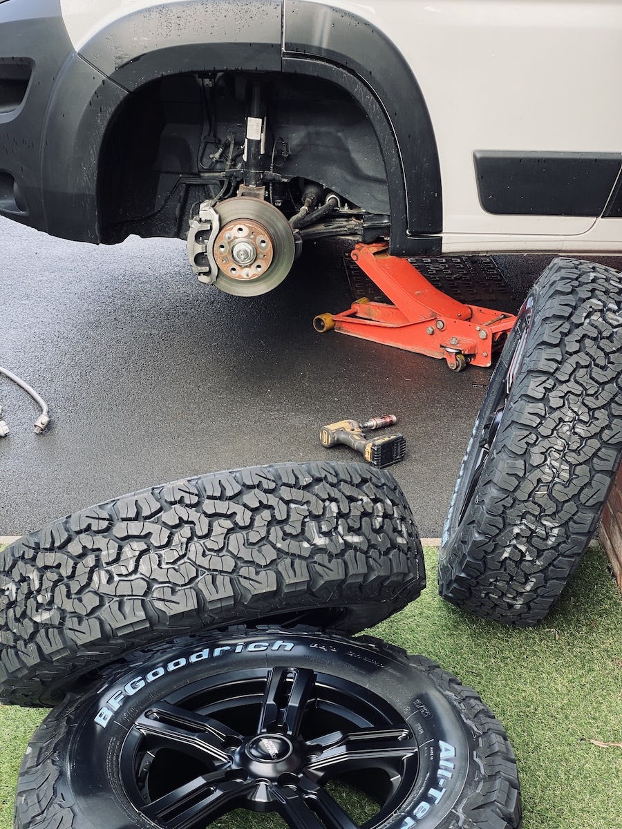 AT Tyres on the Peugeot Boxer