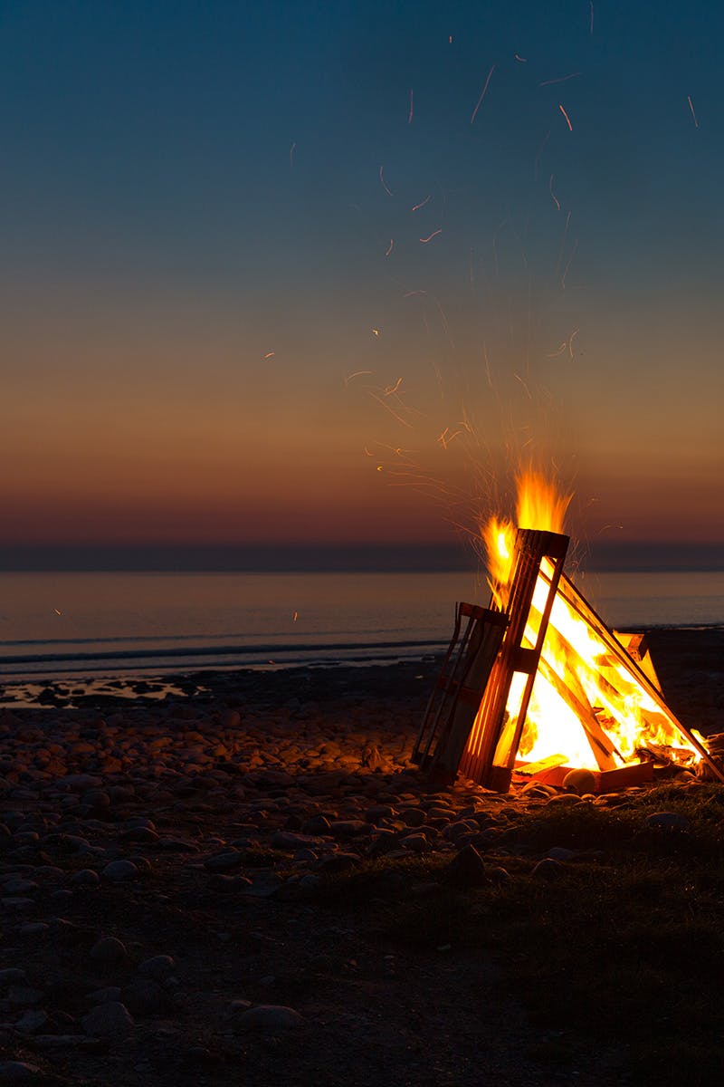 Campfires on the beach