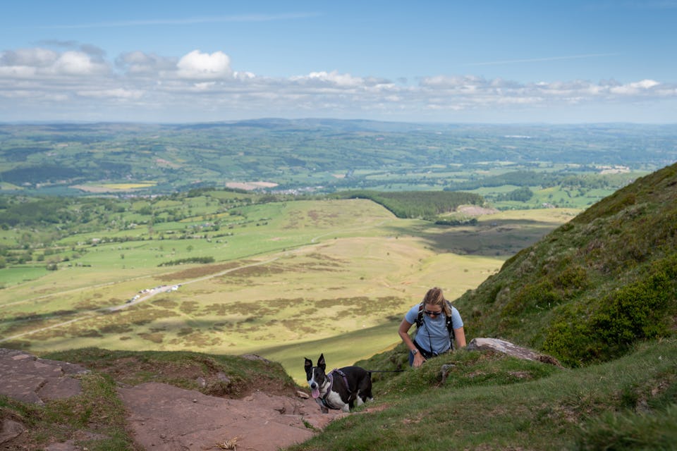 Hiking up Hay Bluff