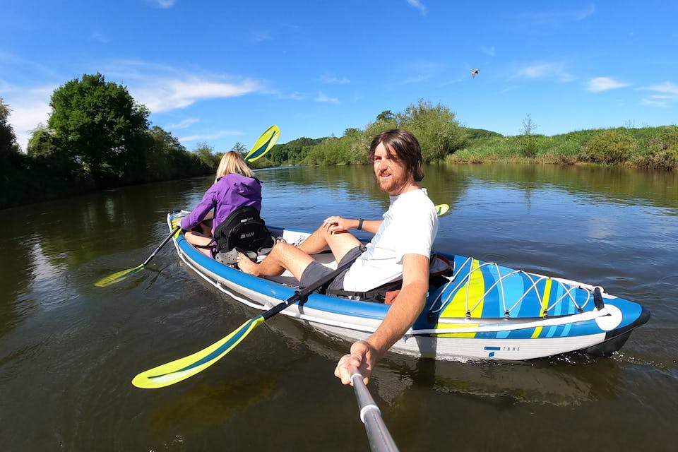 Kayaking in Hay-on-Wye