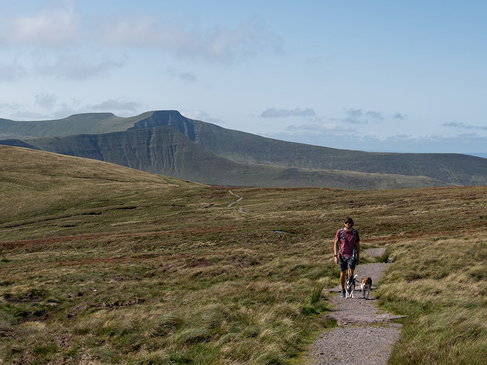 Adventuring near Pen Y Fan in the Brecon Beacons