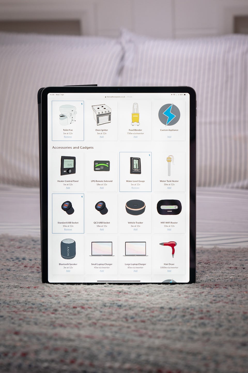 Electrify on Tablet