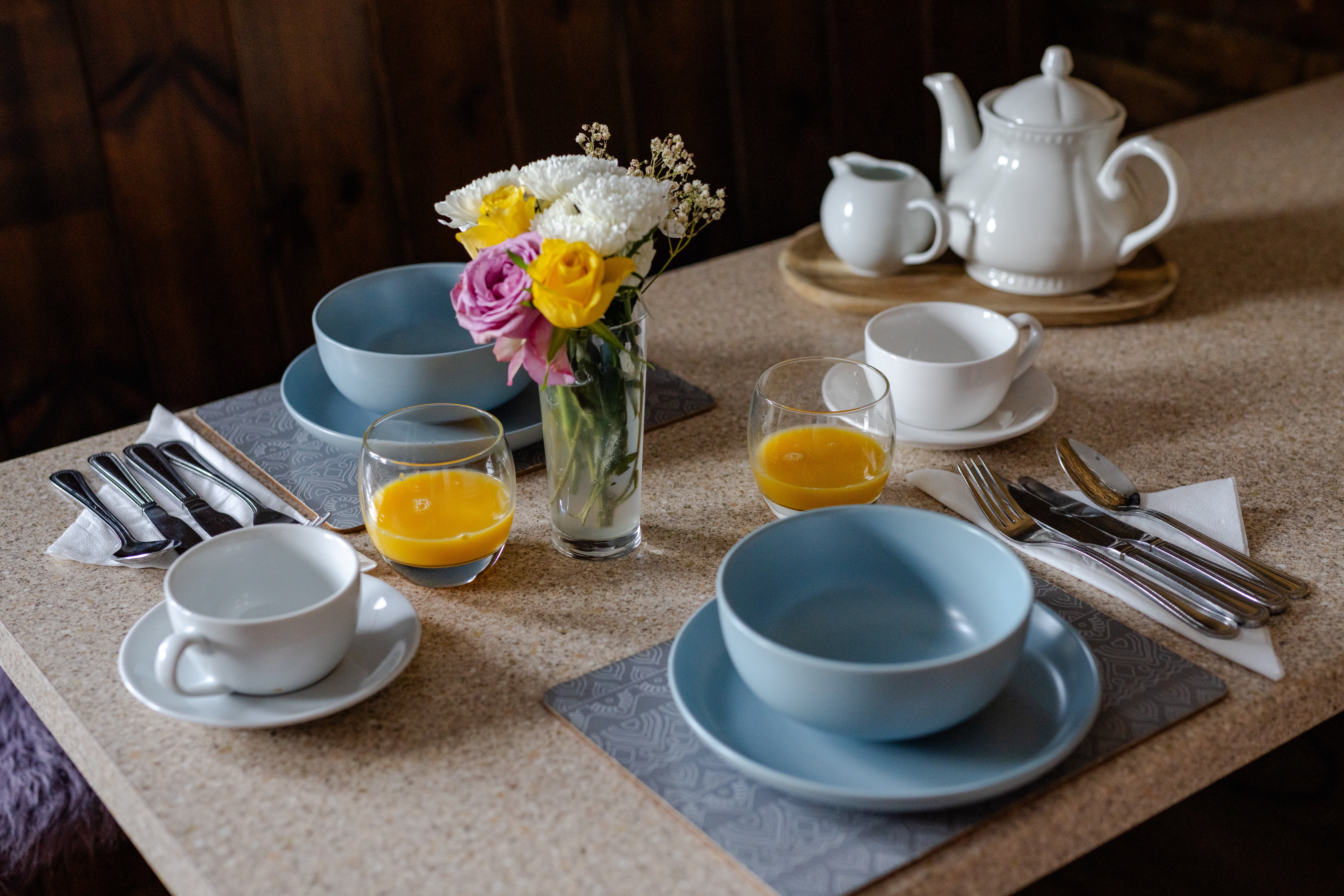 breakfast table at The Royal Norfolk