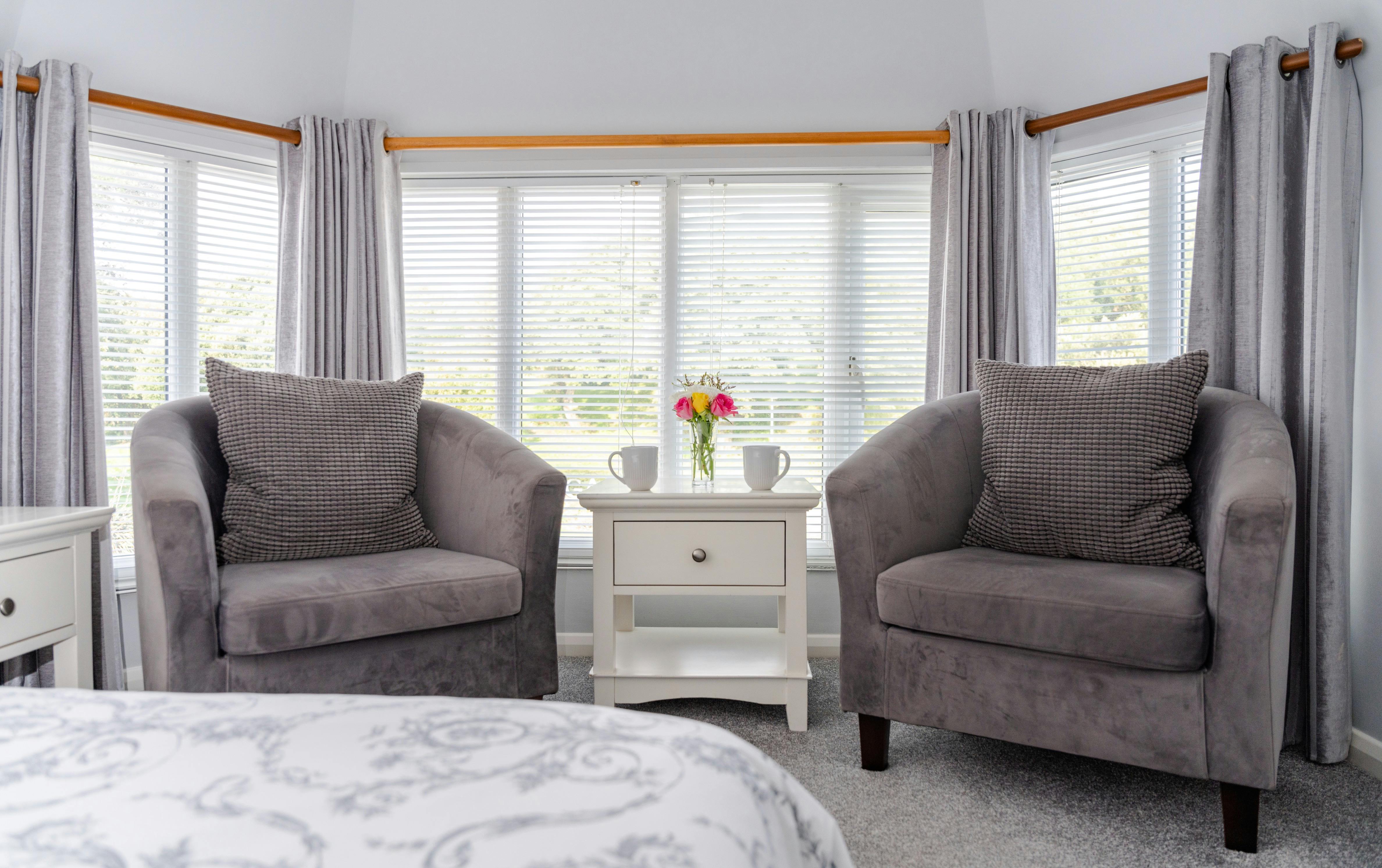 Seats in bay window within Standard Double at The Royal Norfolk hotel