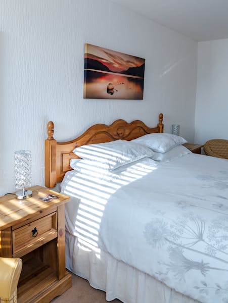 The bed in Superior double room