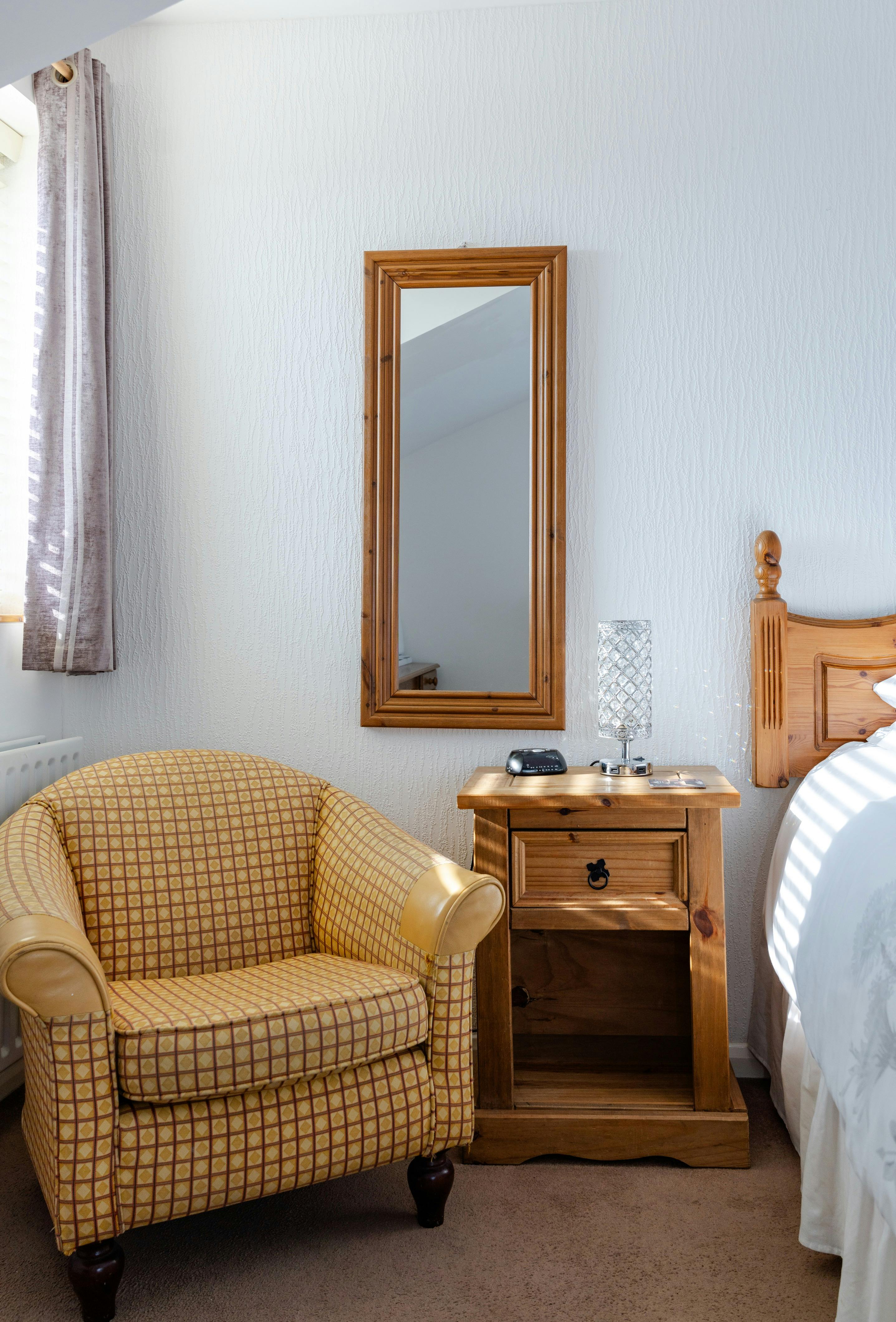 Chair in superior double room at The Royal Norfolk Hotel