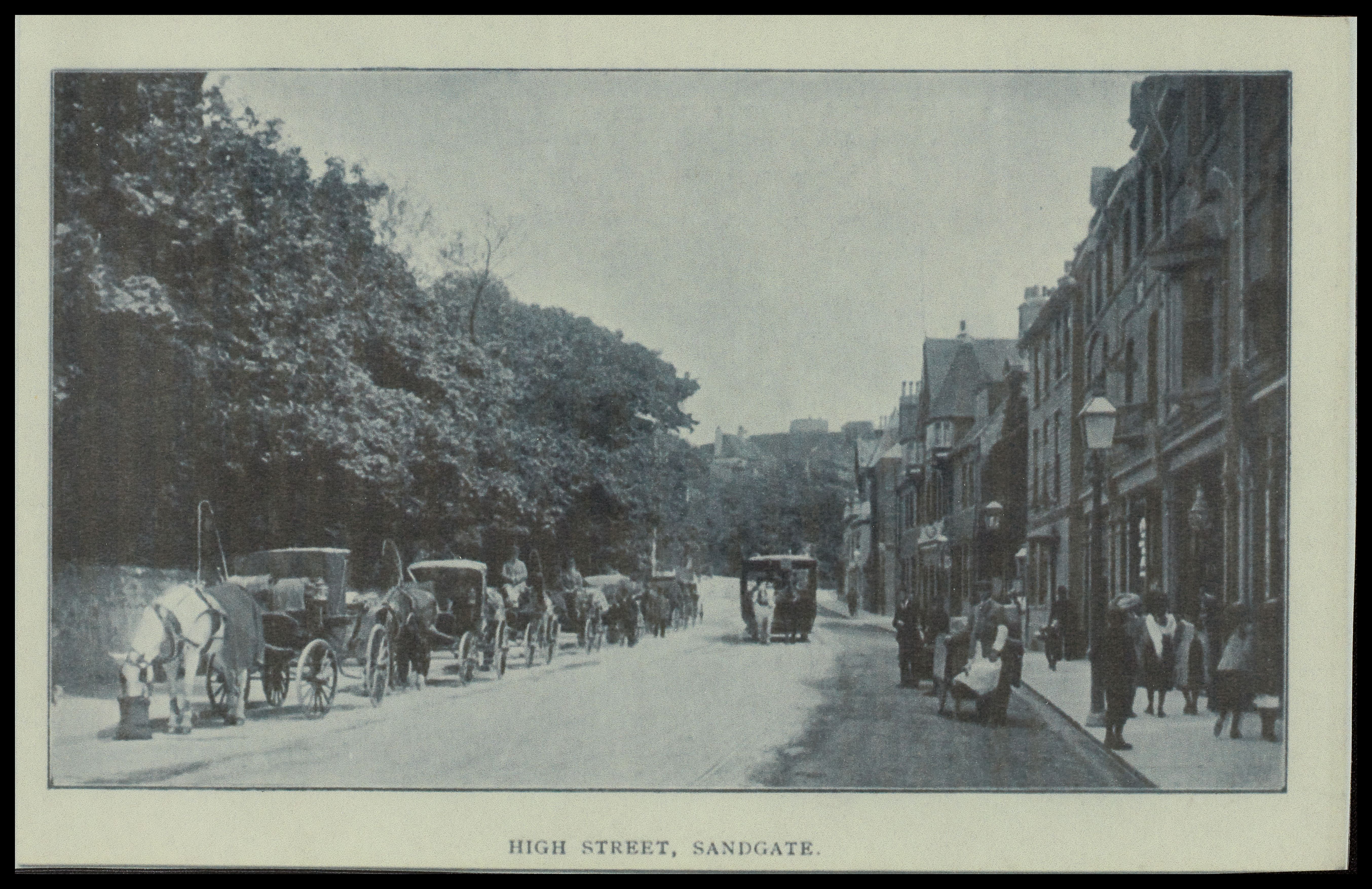 Horse drawn carriages outside The Royal Norfolk Hotel (undated)