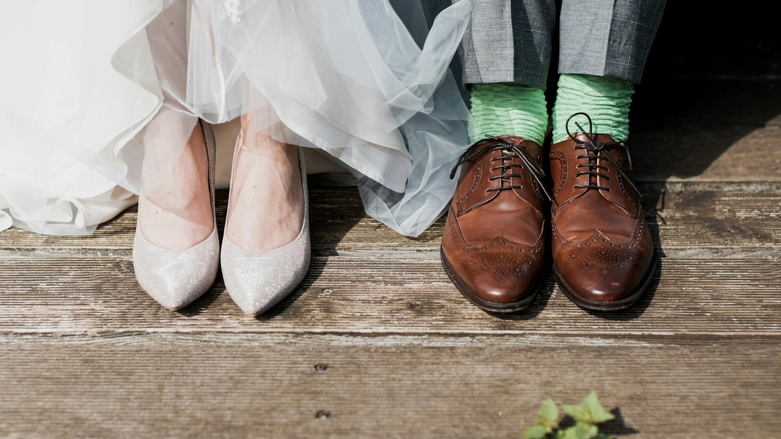 bride and groom shoes