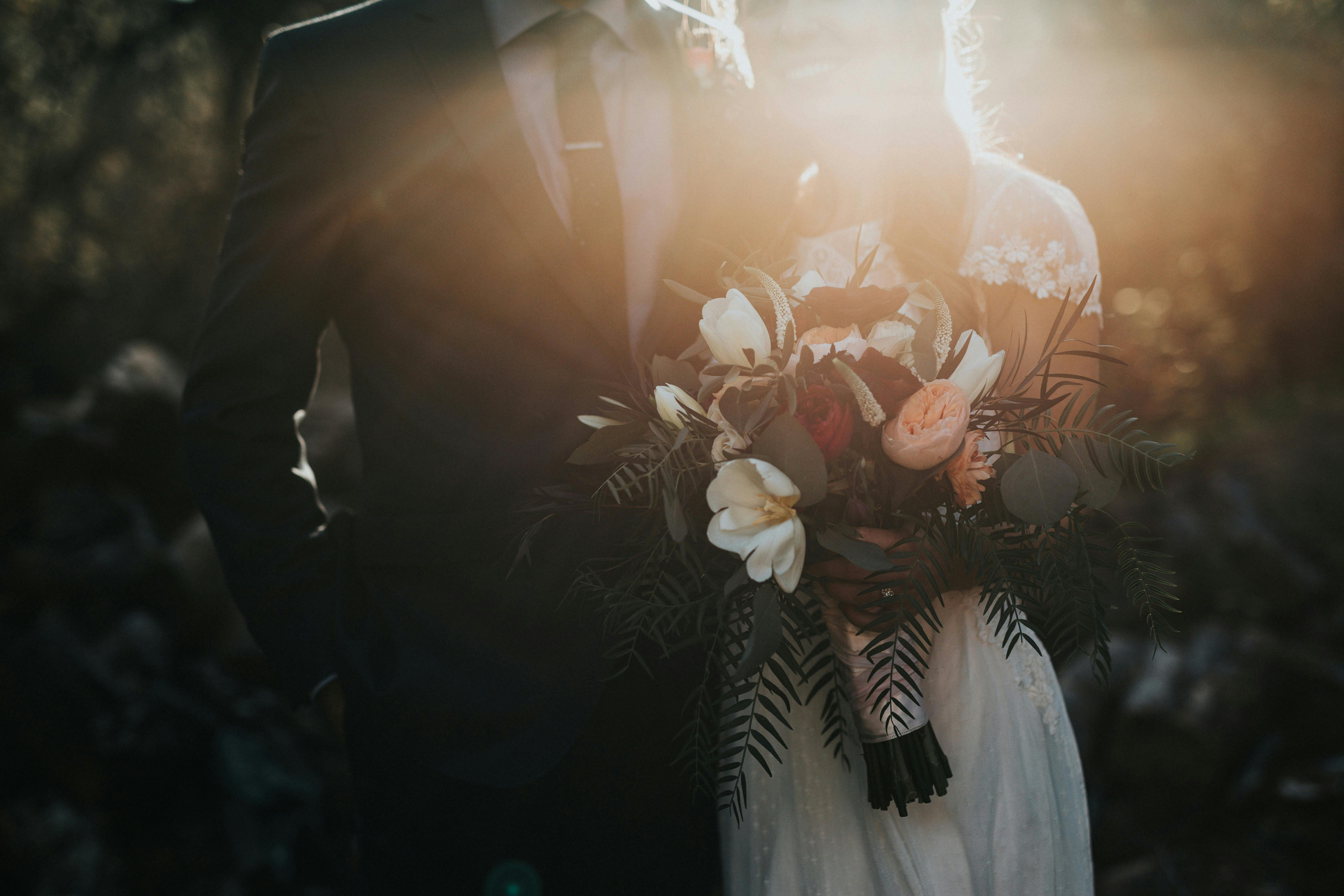 A bride and groom