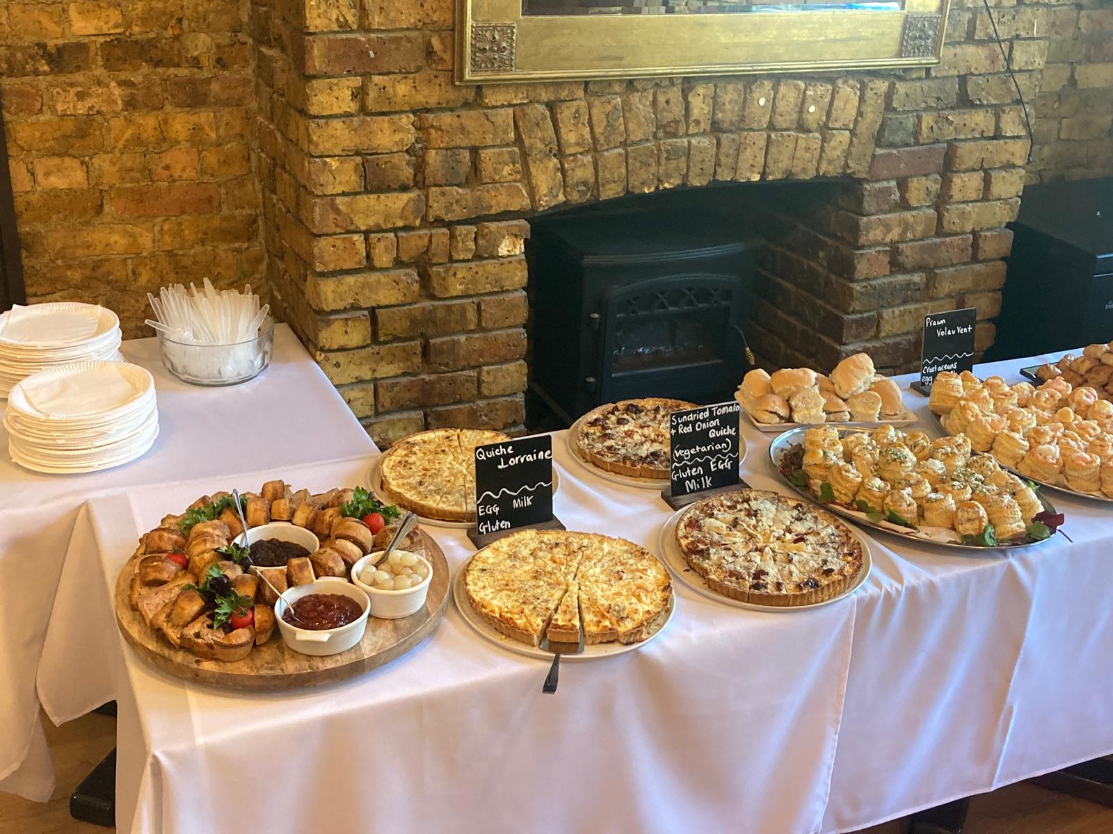 Food Buffet on table