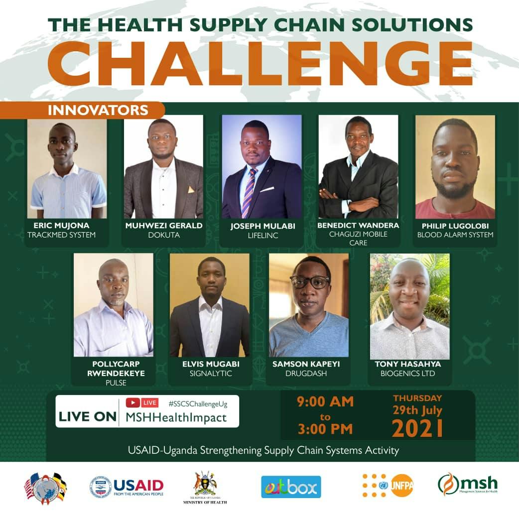 The Top 10 Innovators for the health supply chain solutions challenge. 