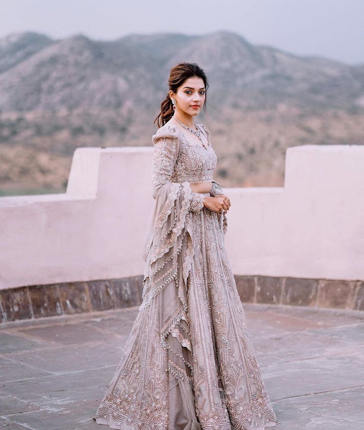 embroidered lehengas for brides